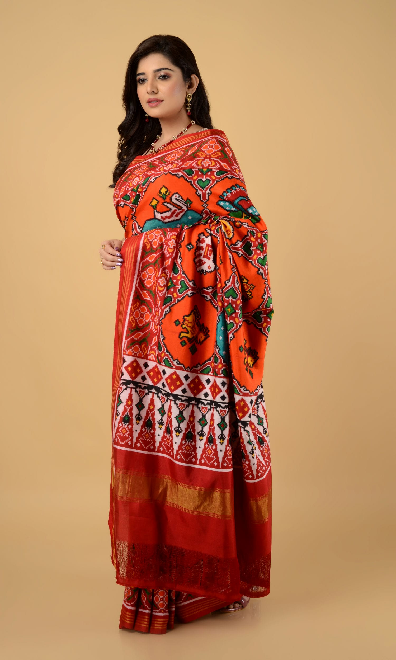 Double Ikat Patola Saree 6 Motifs