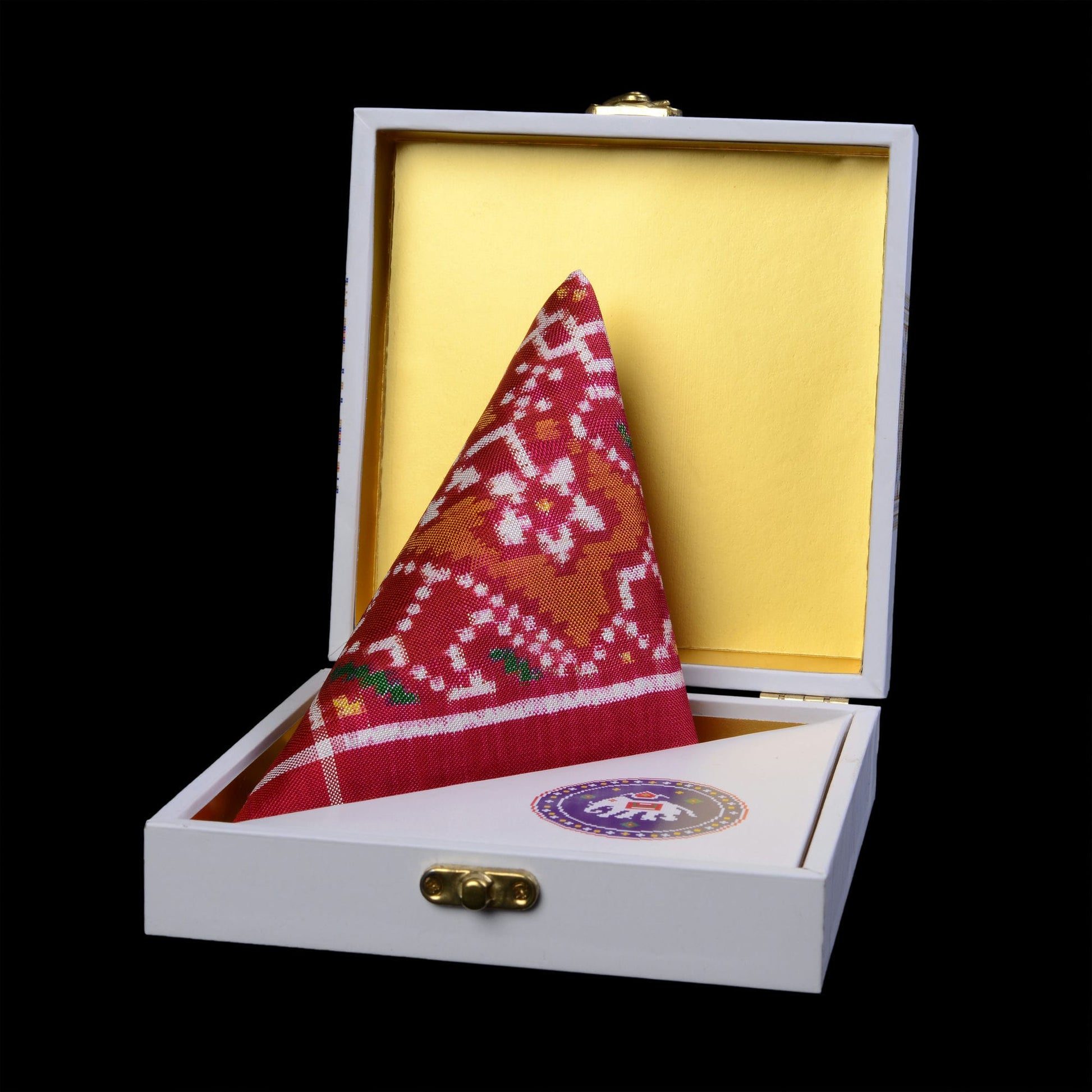 Double Ikat Pocket Square