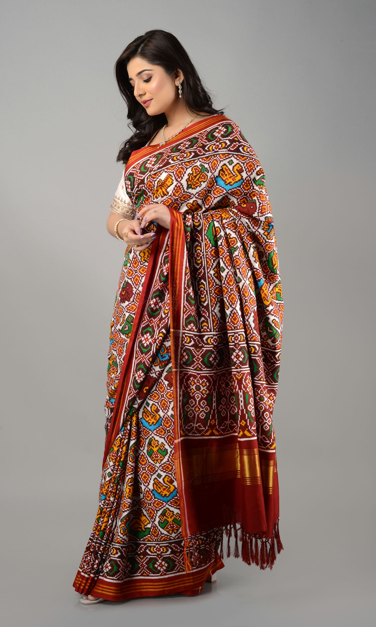Double Ikat Patola Saree 8 Motifs