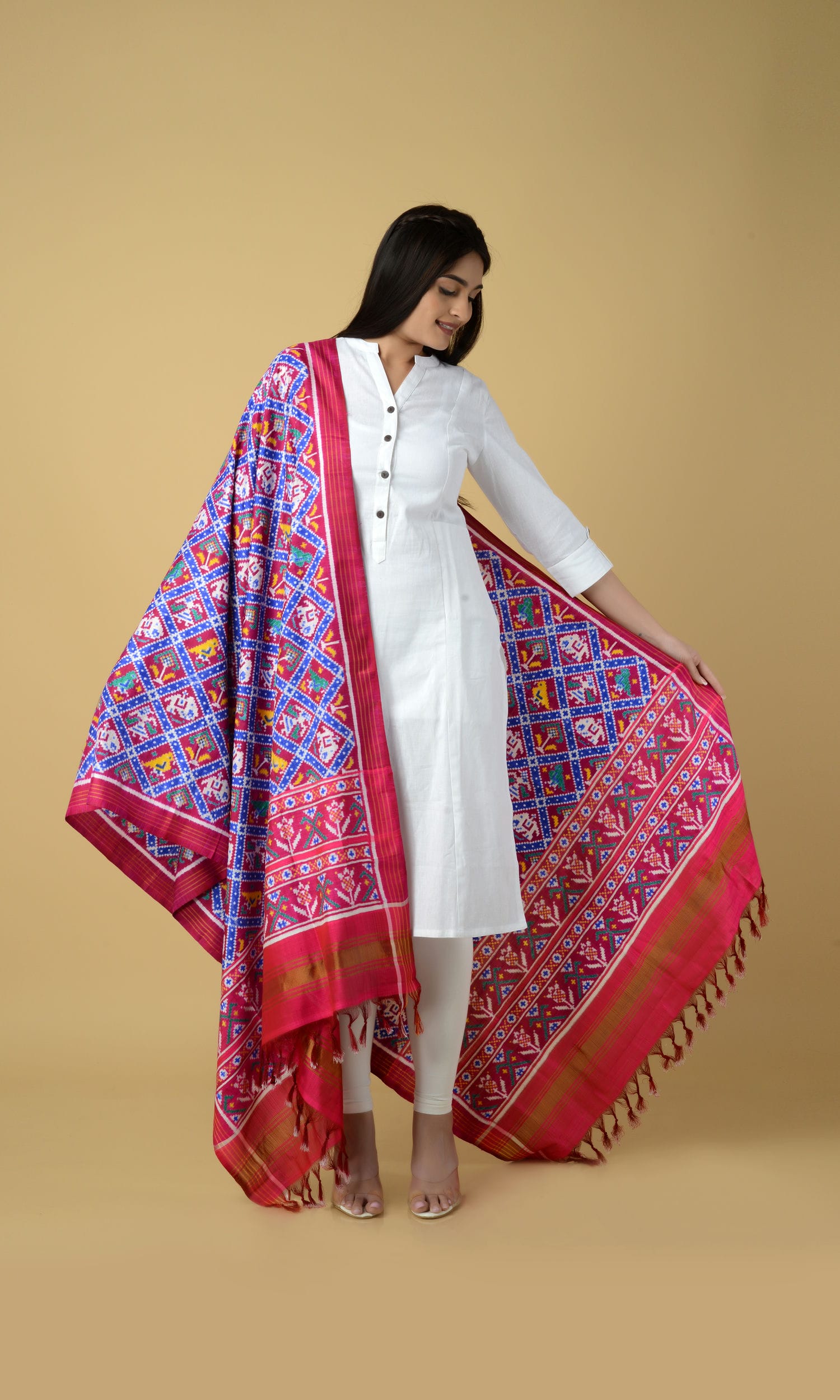 Double Ikat Patola Nari Kunj  Dupatta