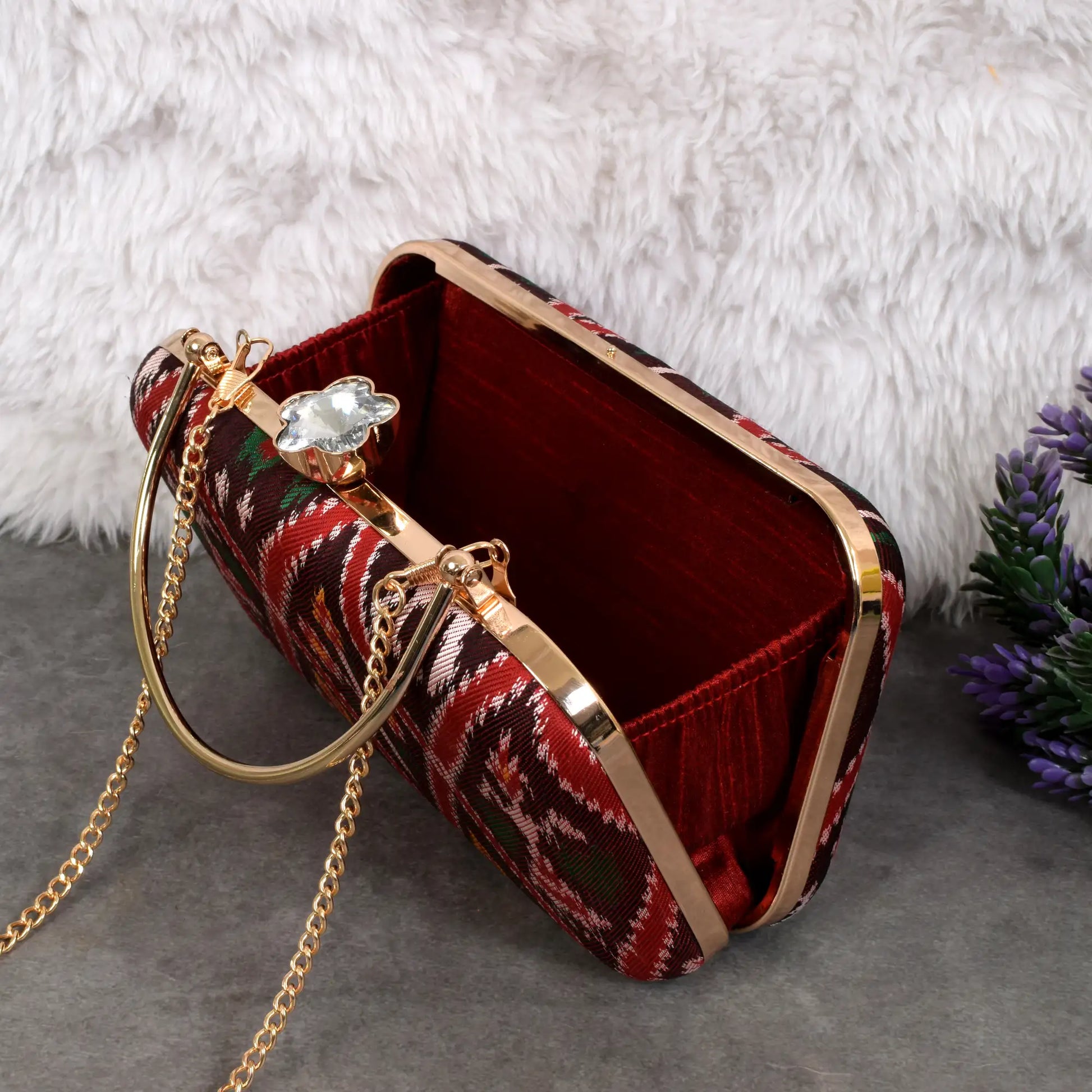 Twill Weave Patola Clutch