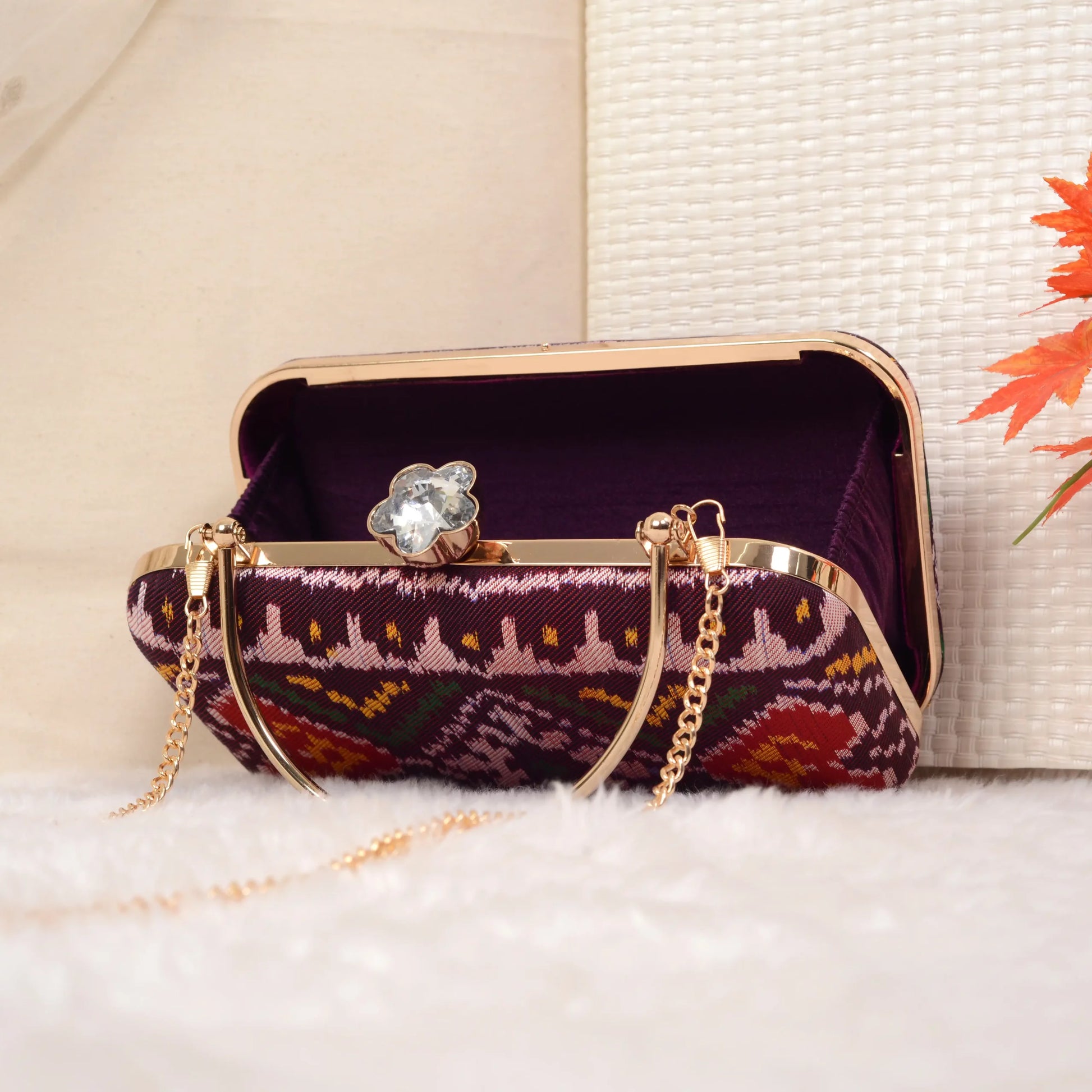 Twill Weave Patola Clutch