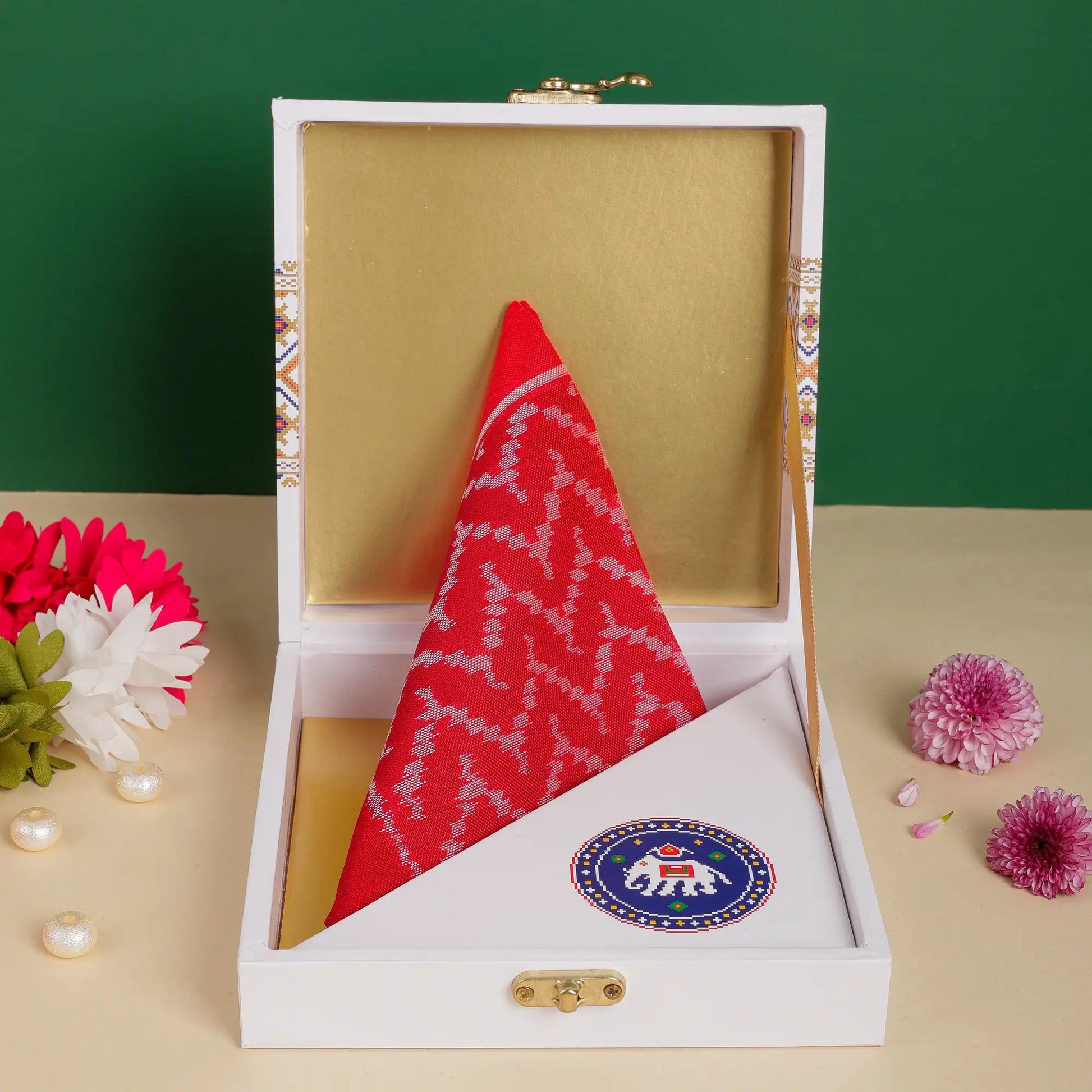 Single Ikat Pocket Square