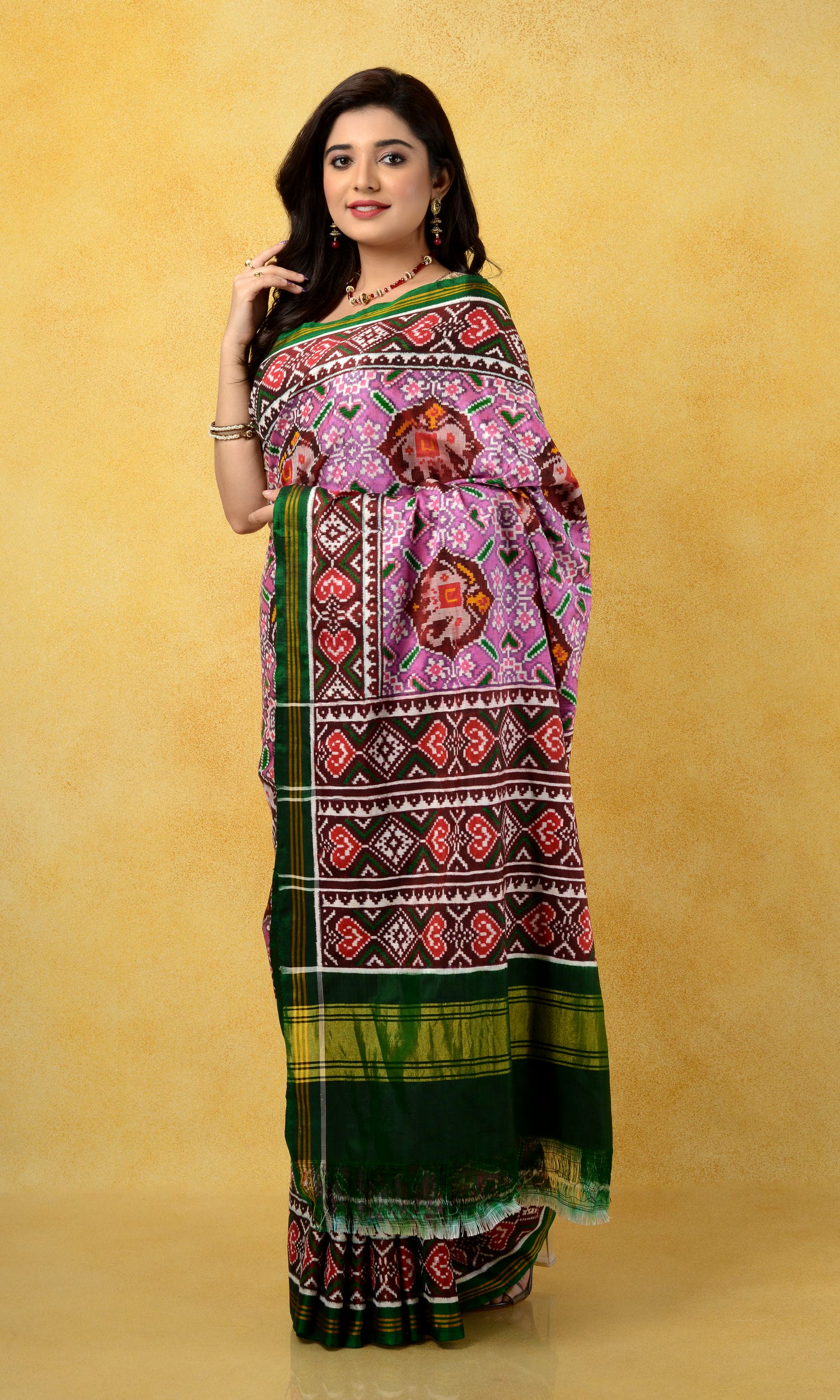 Double Ikat Patola Saree Manekchowk Chhabdi