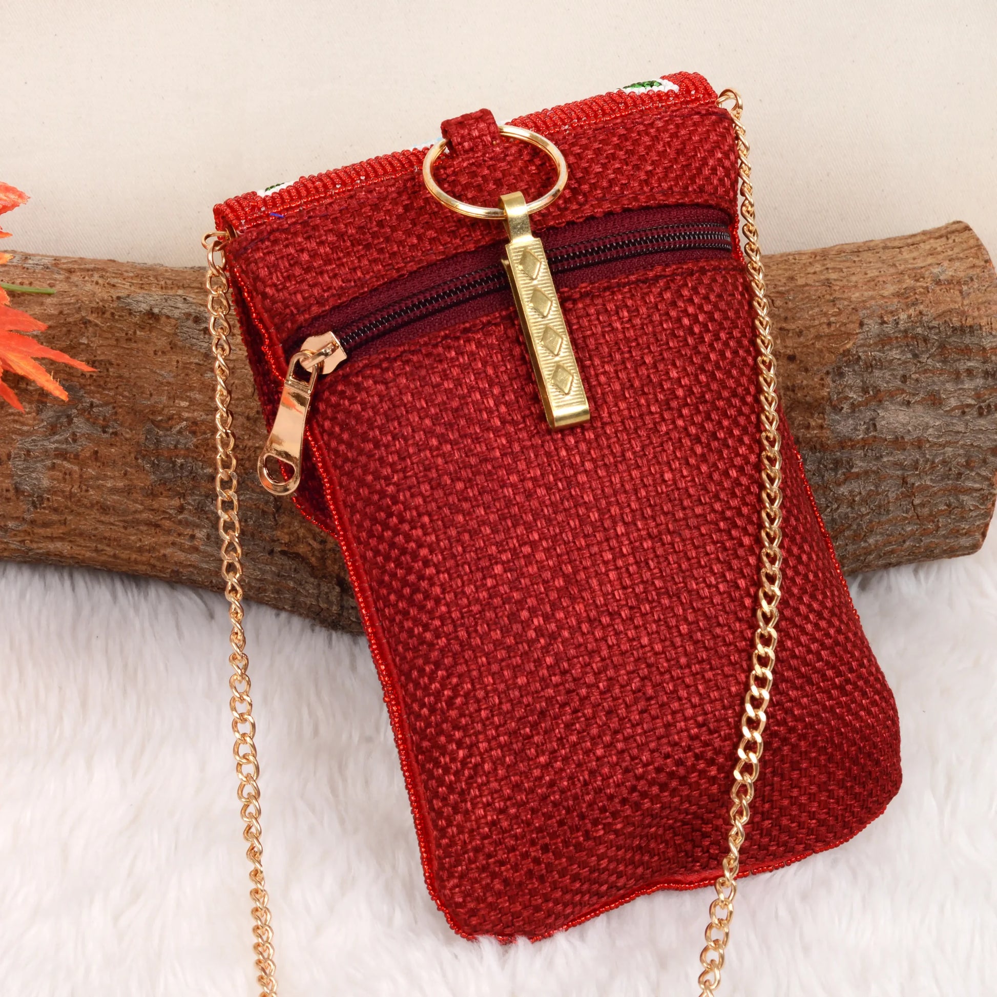 Mobile Cover Pearl Patola Beaded