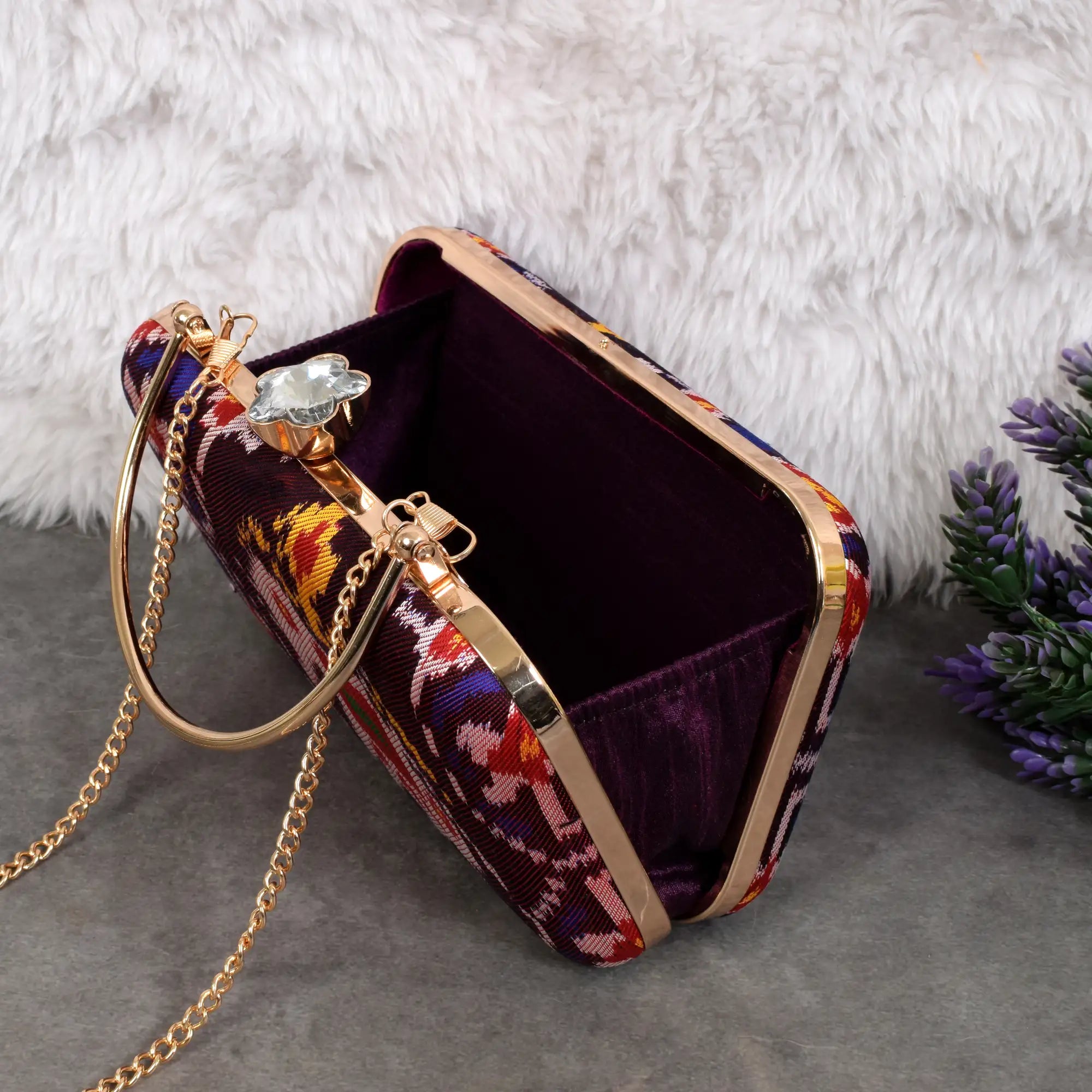 Twill Weave Patola Clutch