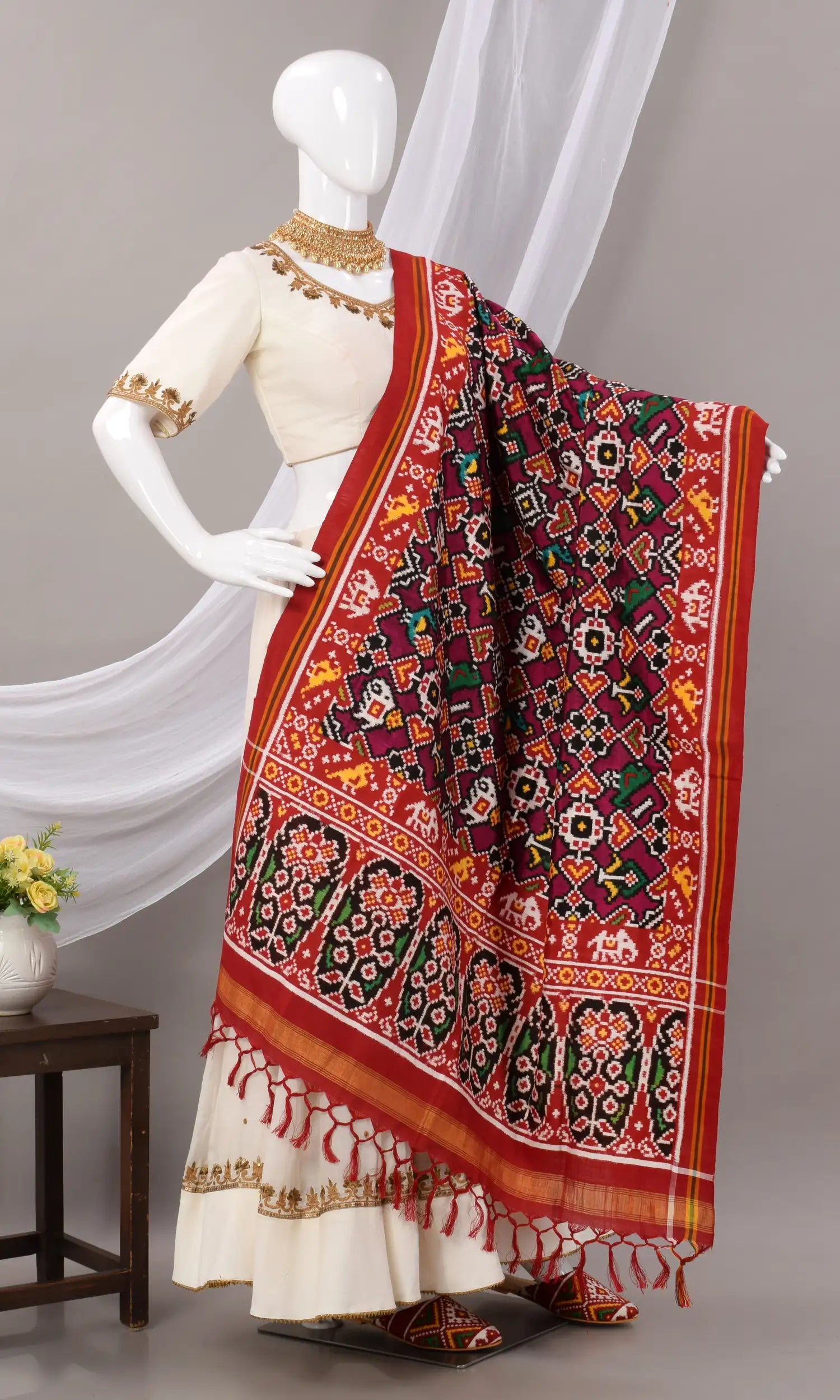 Double Ikat Patola Dupatta