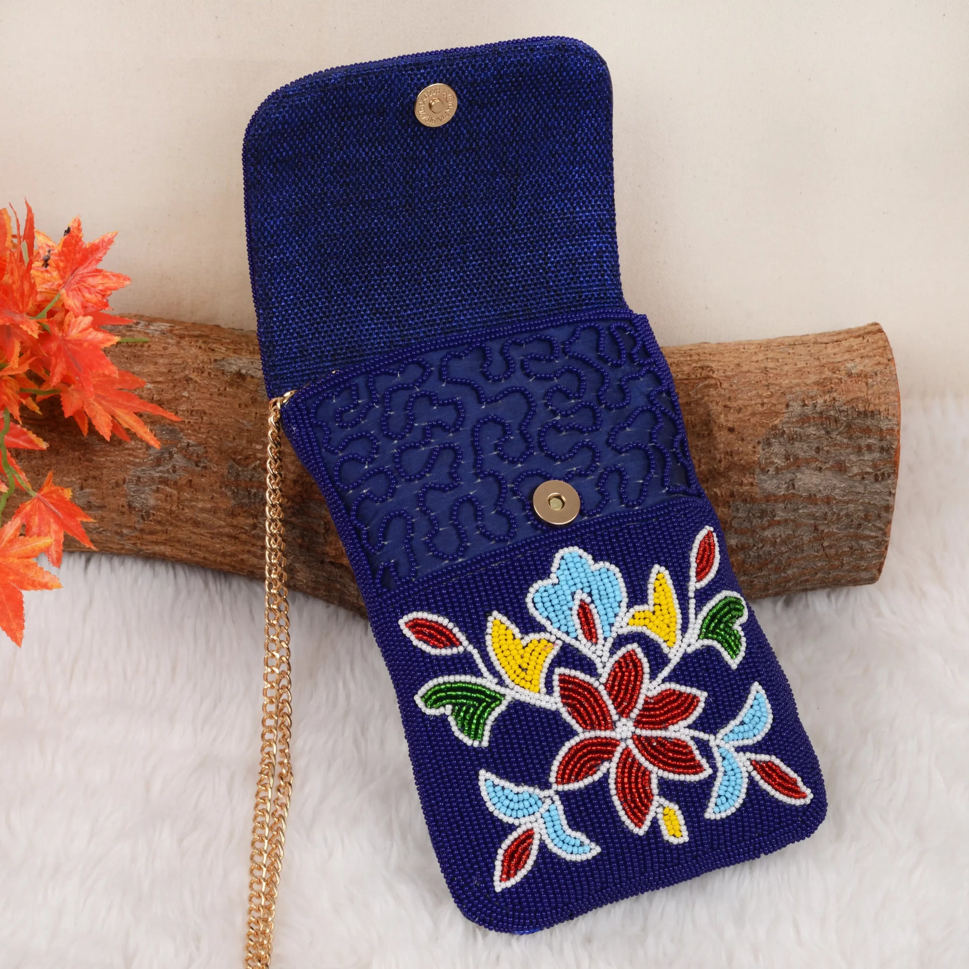 Mobile Cover Pearl Patola Beaded