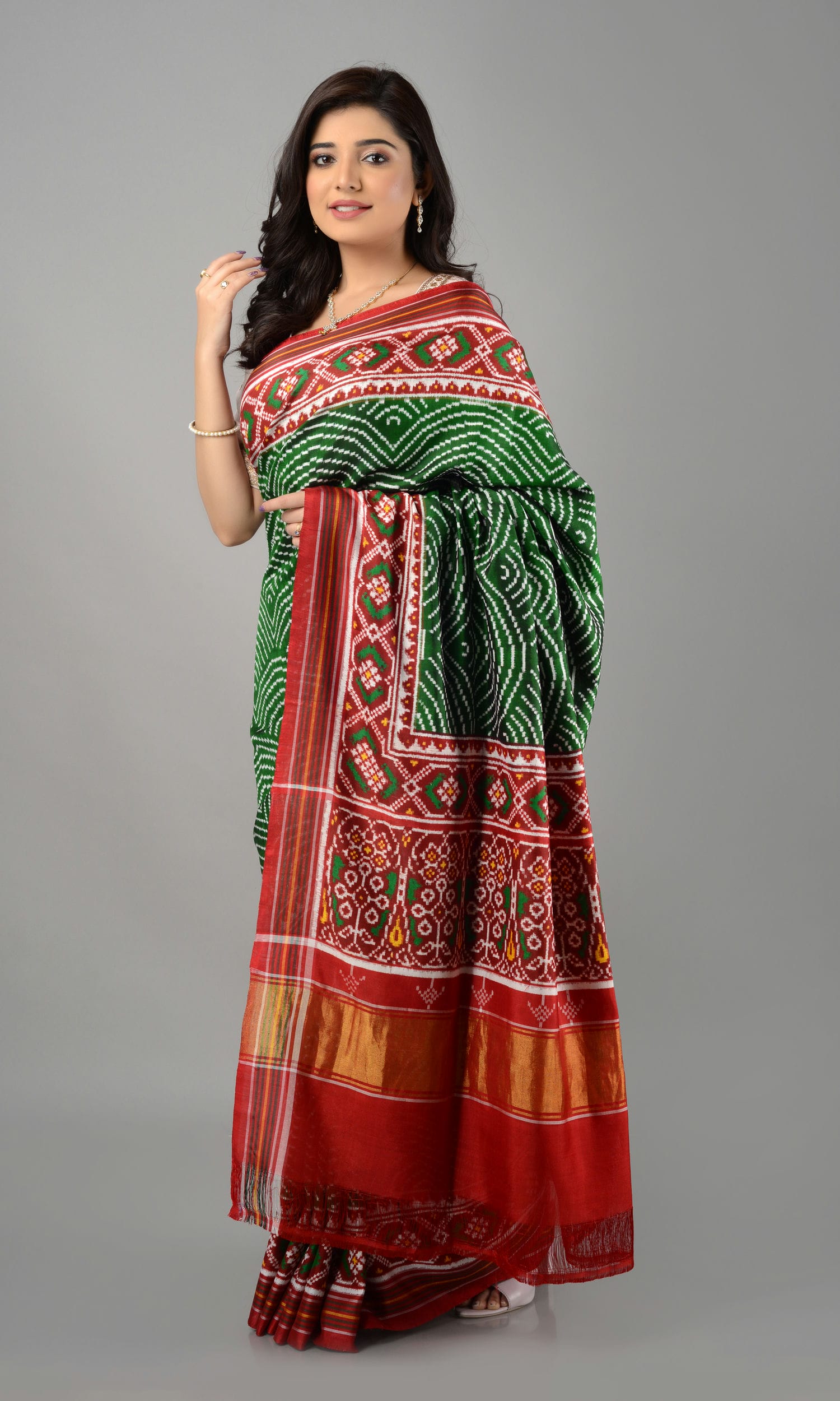 Double Ikat Patola Saree Laheriya