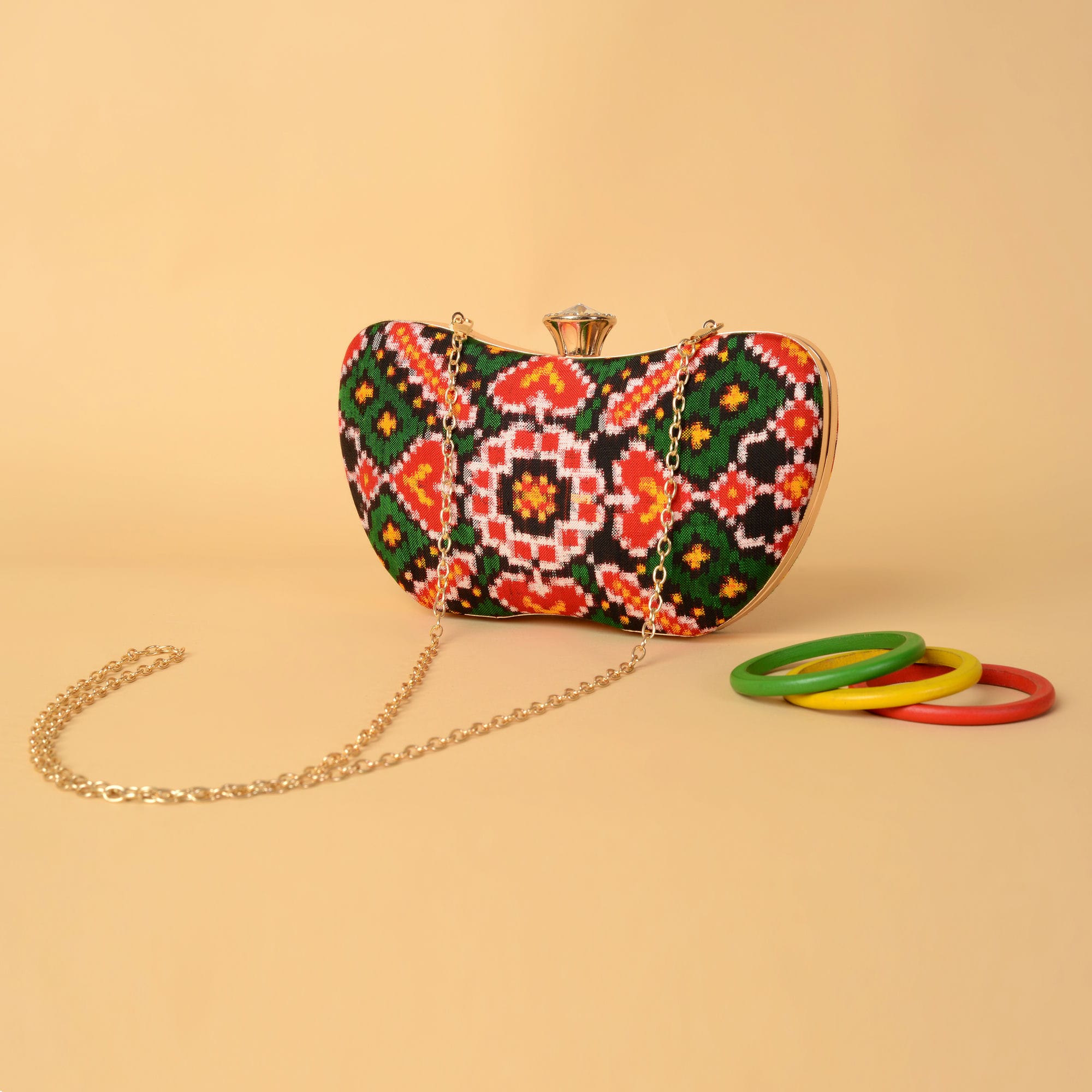 Double Ikat Patola Clutch Manekchowk