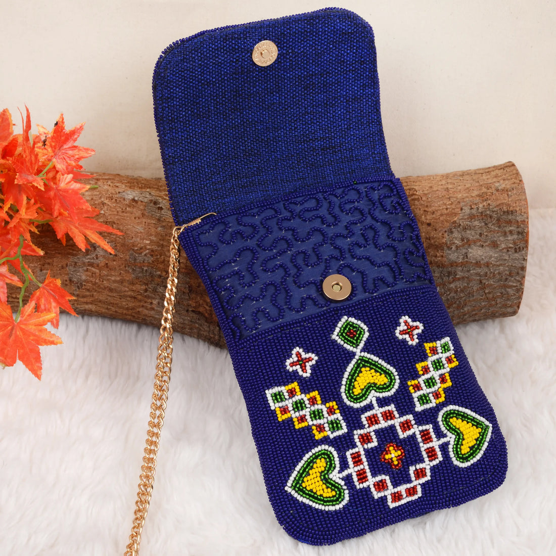 Mobile Cover Pearl Patola Beaded