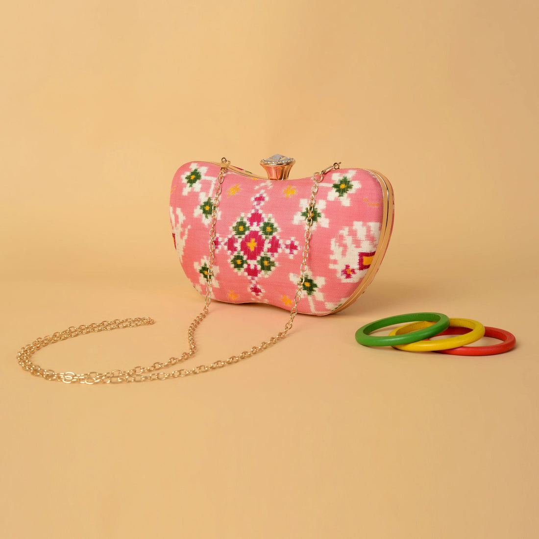 Double Ikat Patola Clutch Elephant Nau Ratan