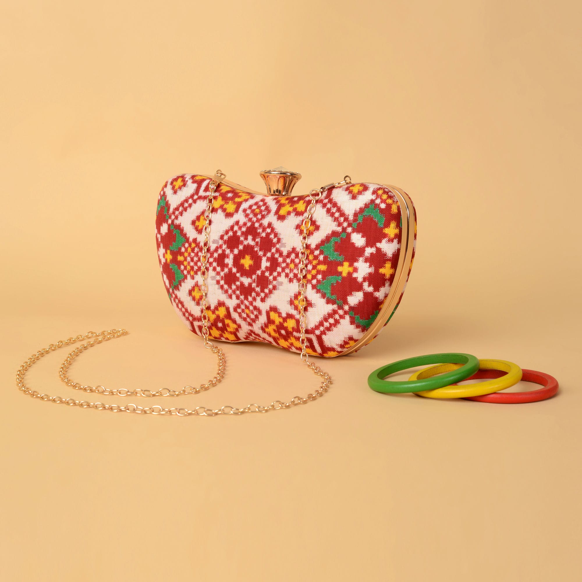 Double Ikat Patola Clutch Nau Ratan