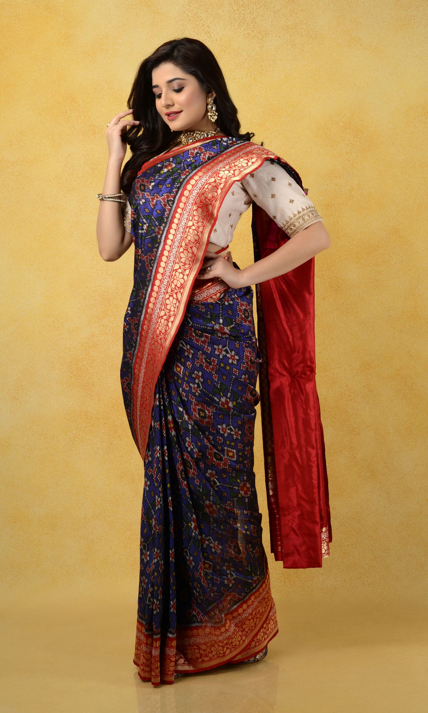 Banarasi Single Ikat Patola Nau Ratan
