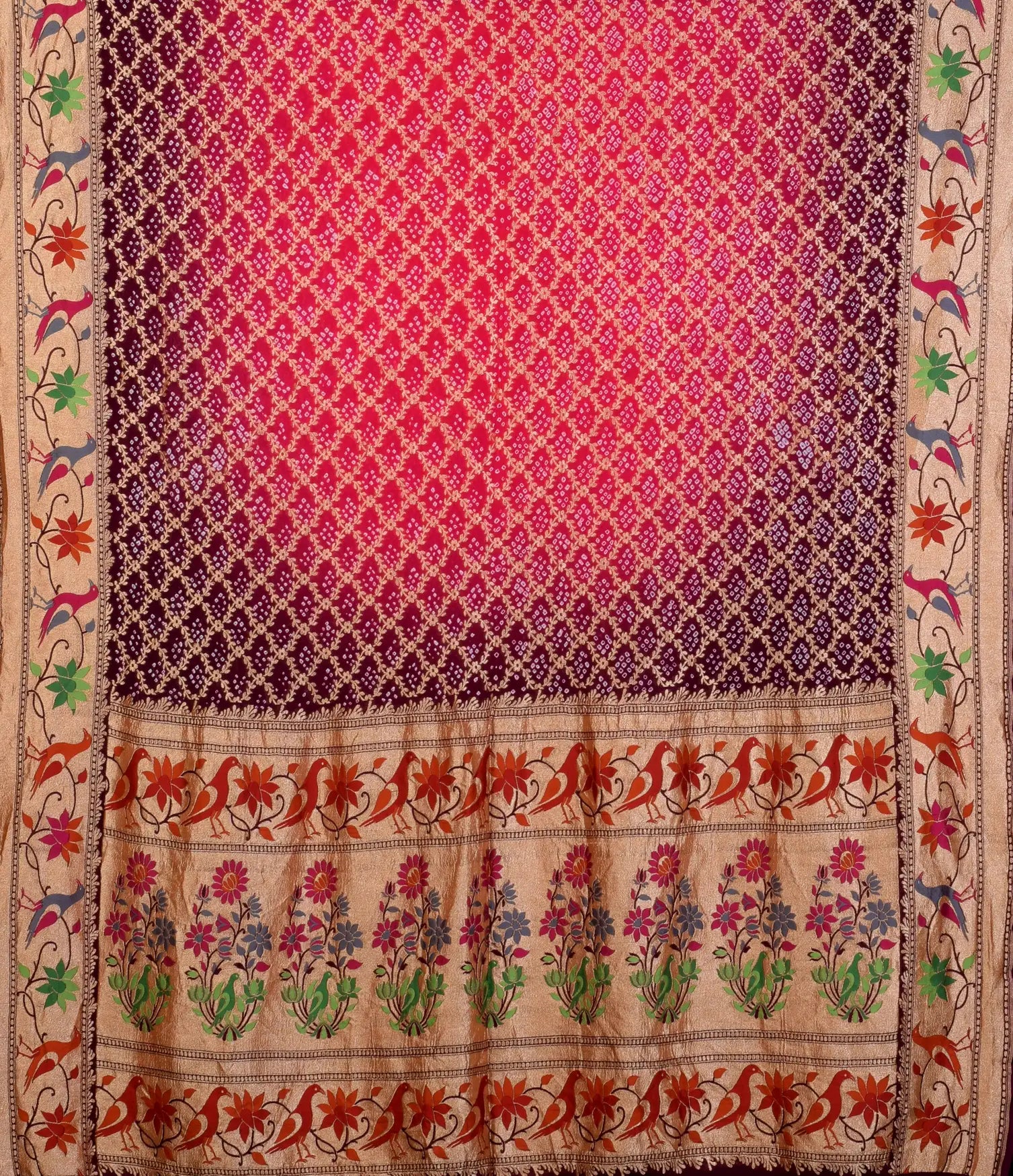 Banarasi Patola Weave Bandhani Saree