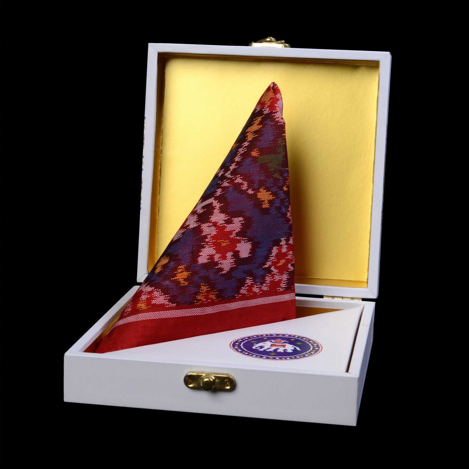 Single Ikat Pocket Square