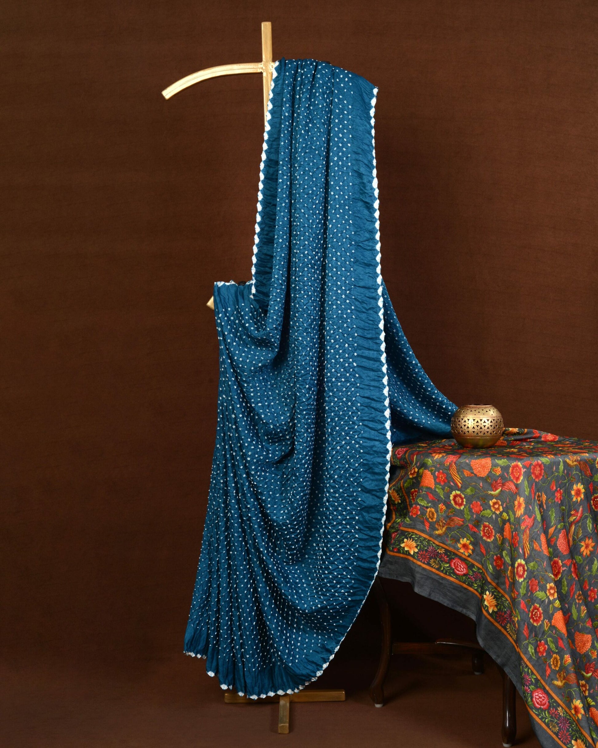 Pichhwai Print Bandhani Saree
