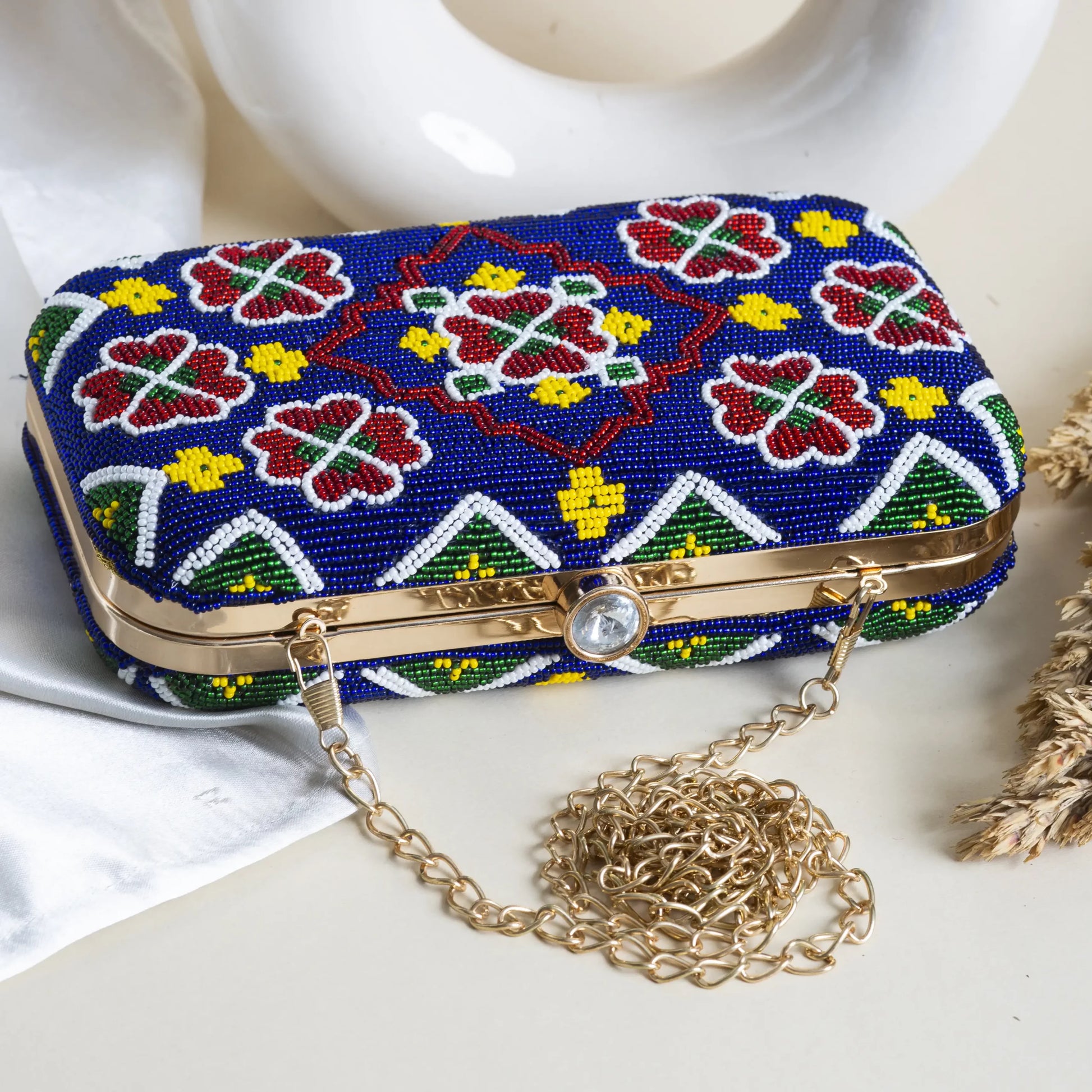 Patola Beaded Clutch