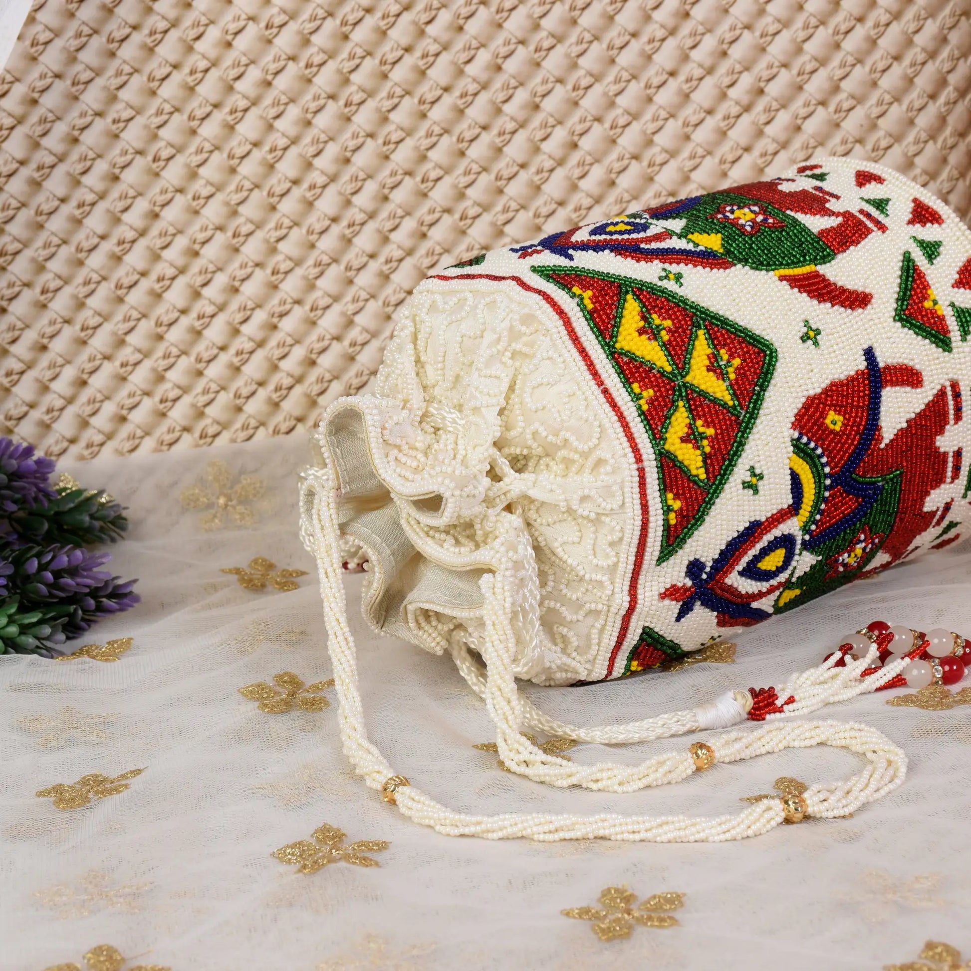 Moti Patola Beaded Batva