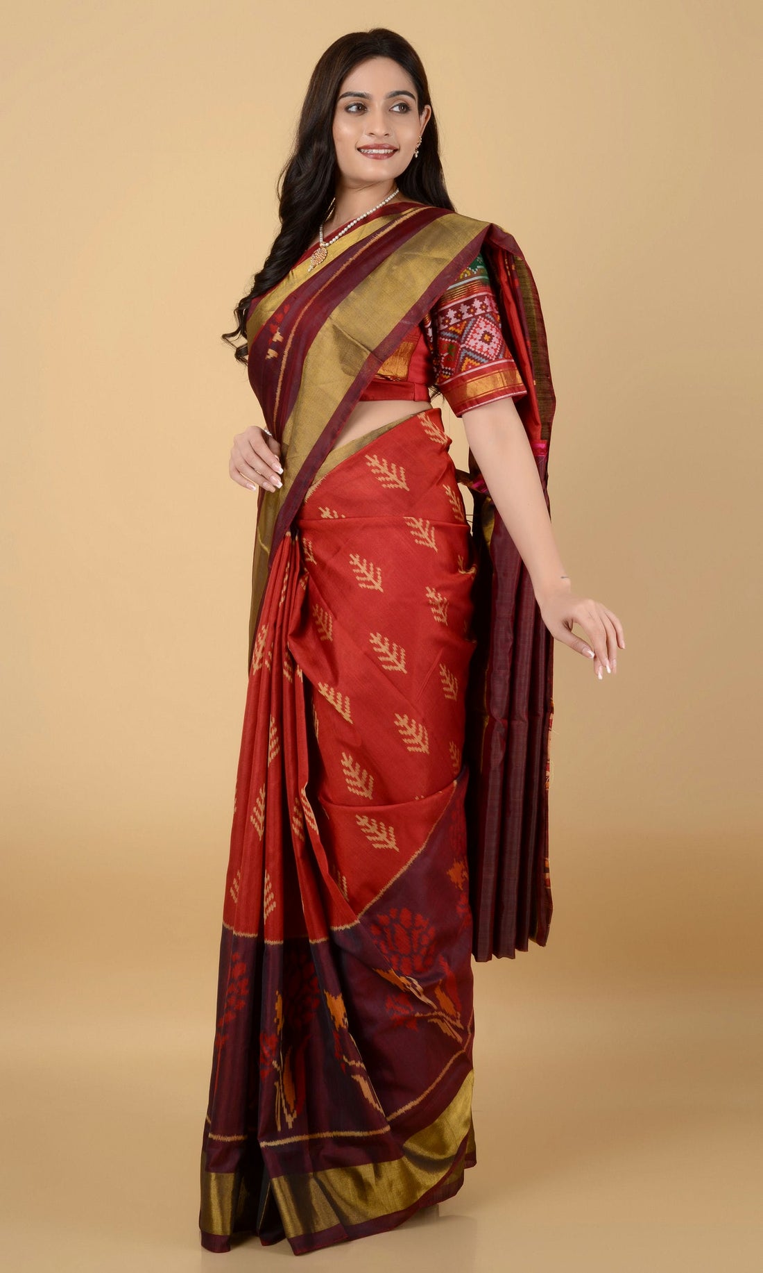 Rajkoti Patola Saree Flower Scut