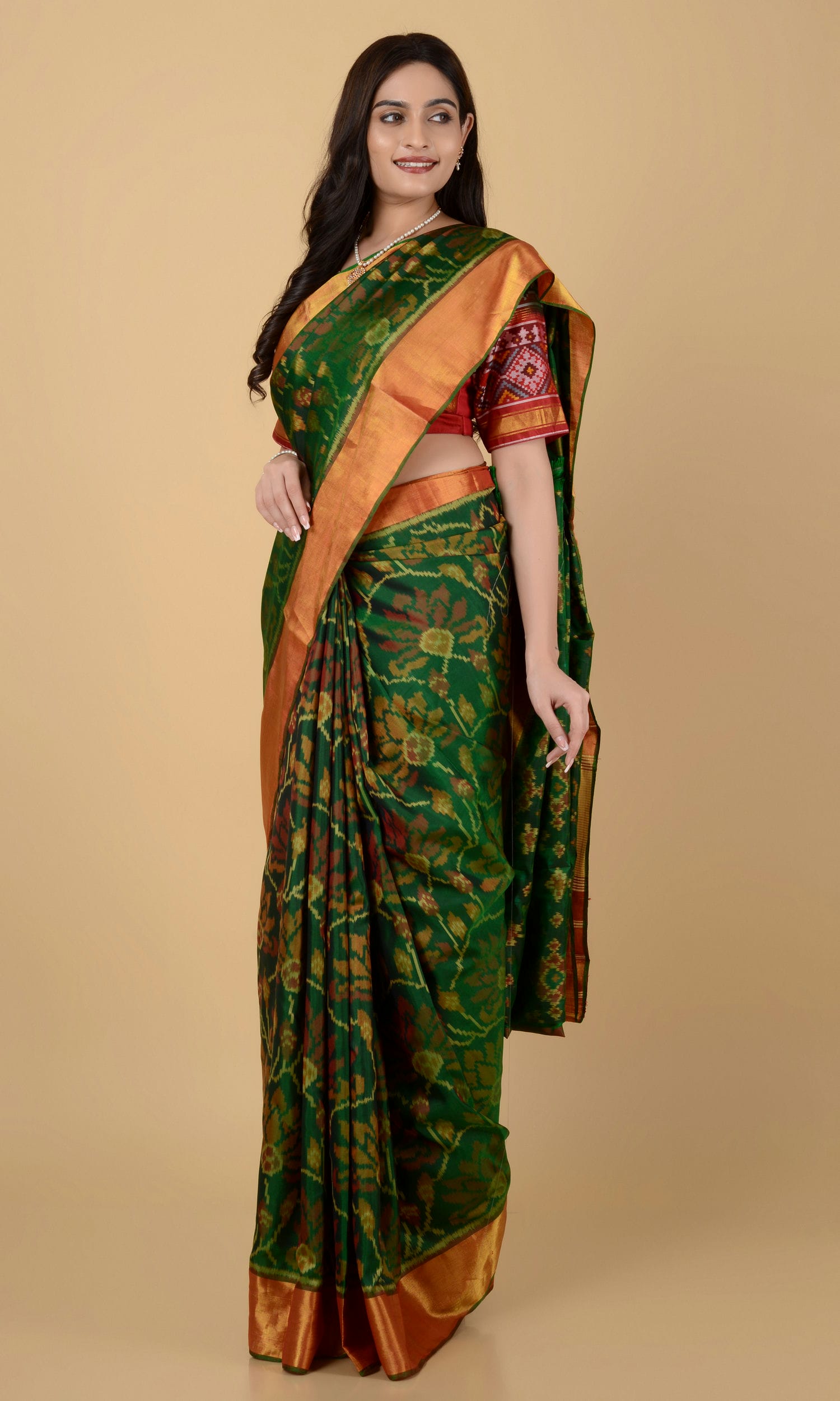 Rajkoti Patola Saree Flowers