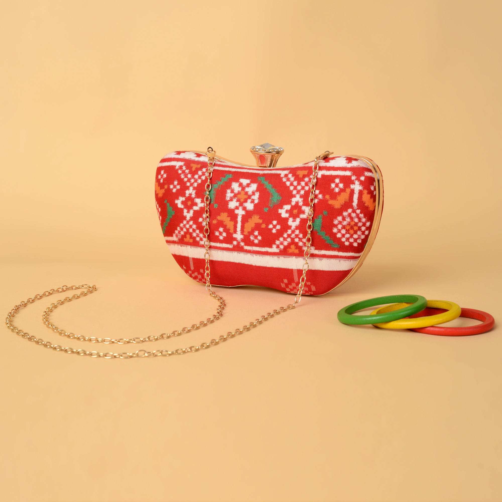 Double Ikat Patola Clutch Ghugharo