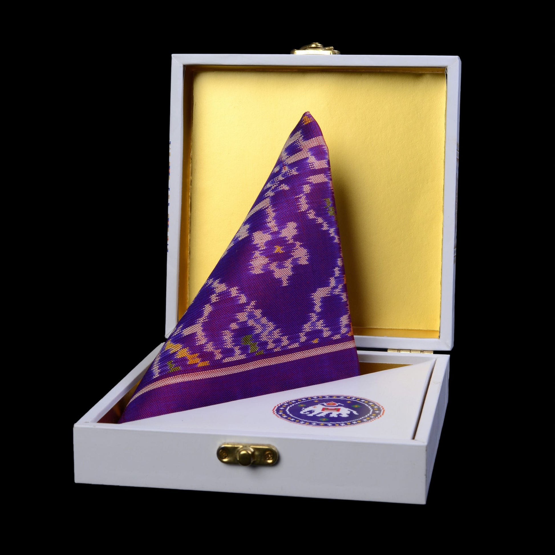 Single Ikat Pocket Square