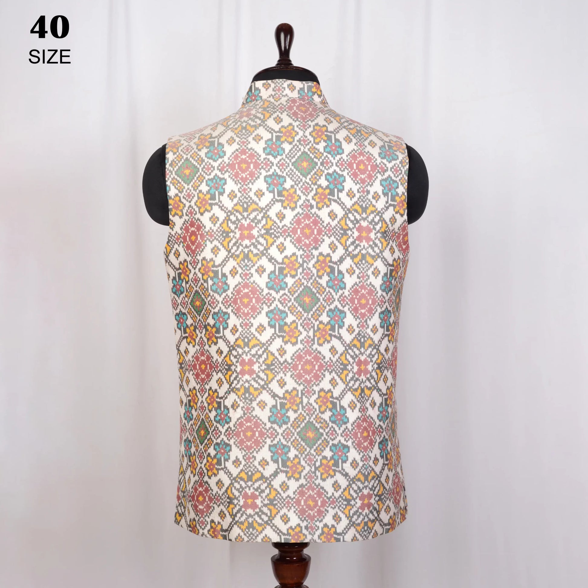 Nehru Jacket Single Ikat Patola