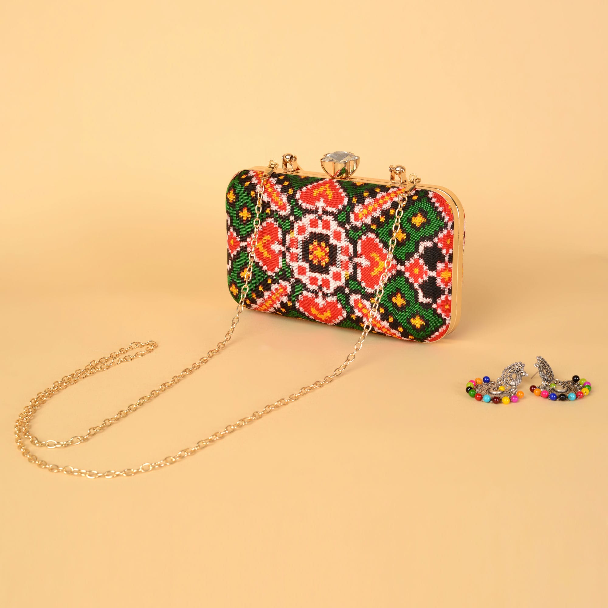 Double Ikat Patola Clutch Manekchowk