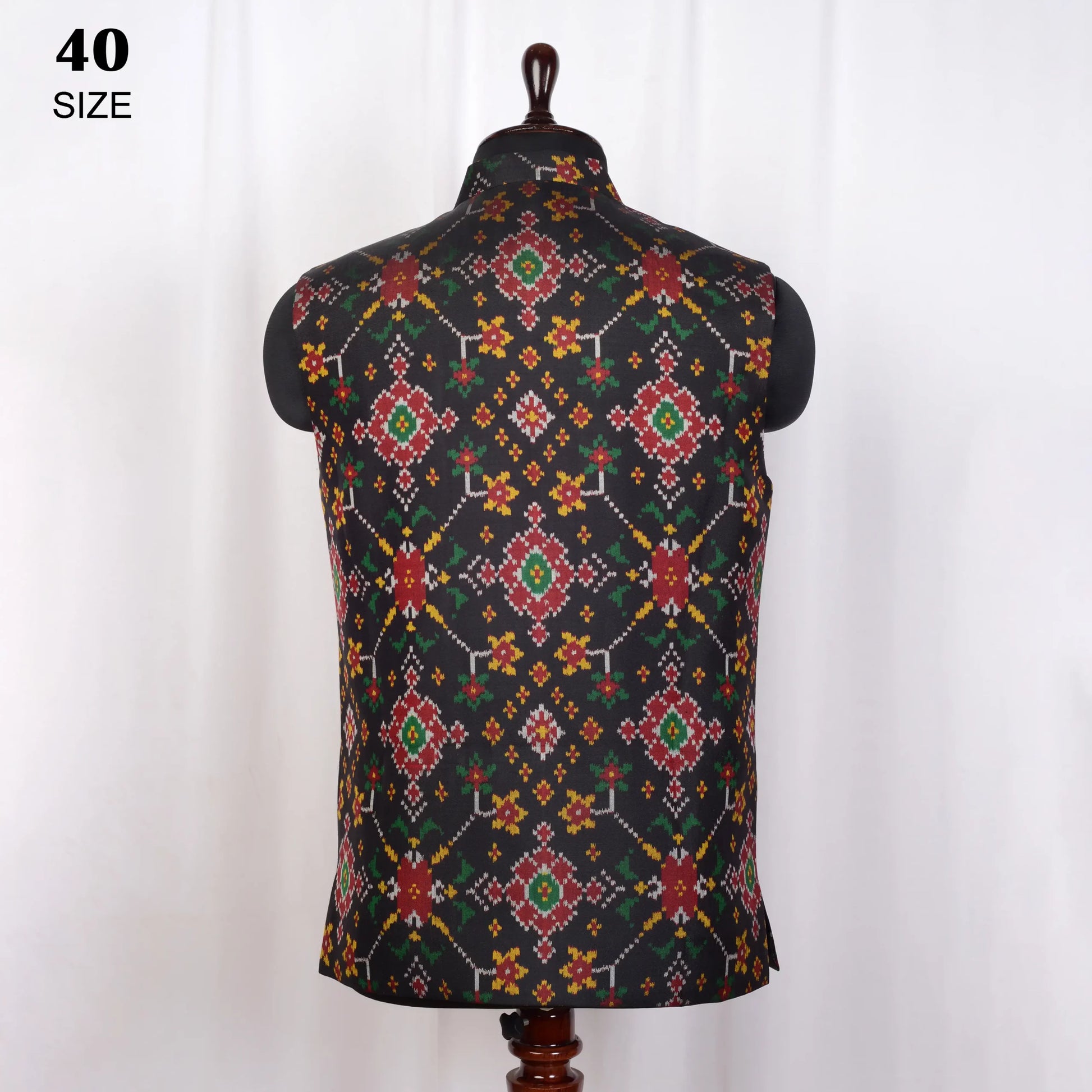 Nehru Jacket Single Ikat Patola
