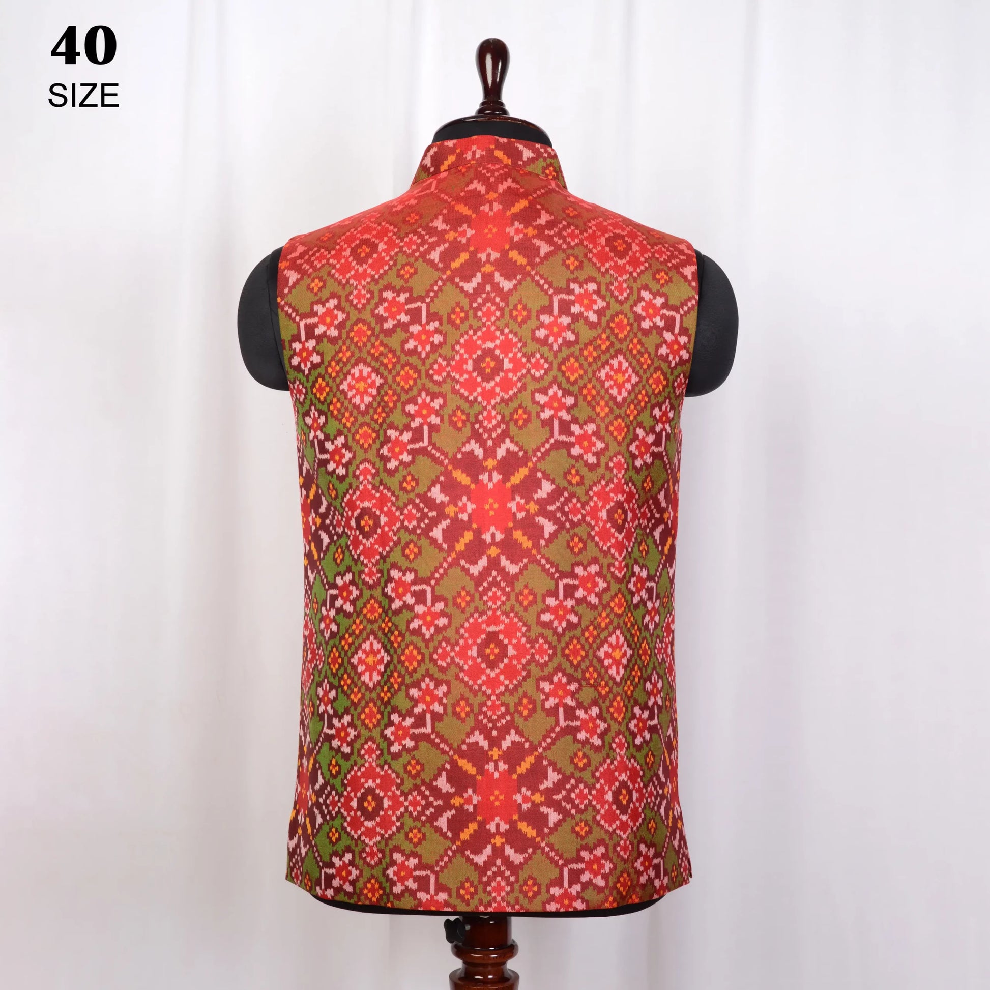 Nehru Jacket Single Ikat Patola