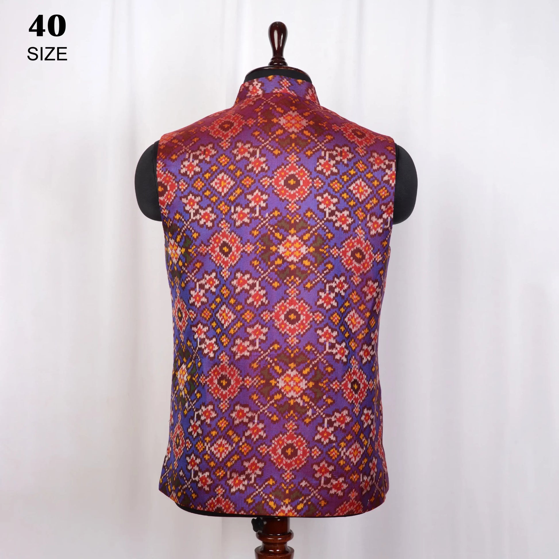 Nehru Jacket Single Ikat Patola