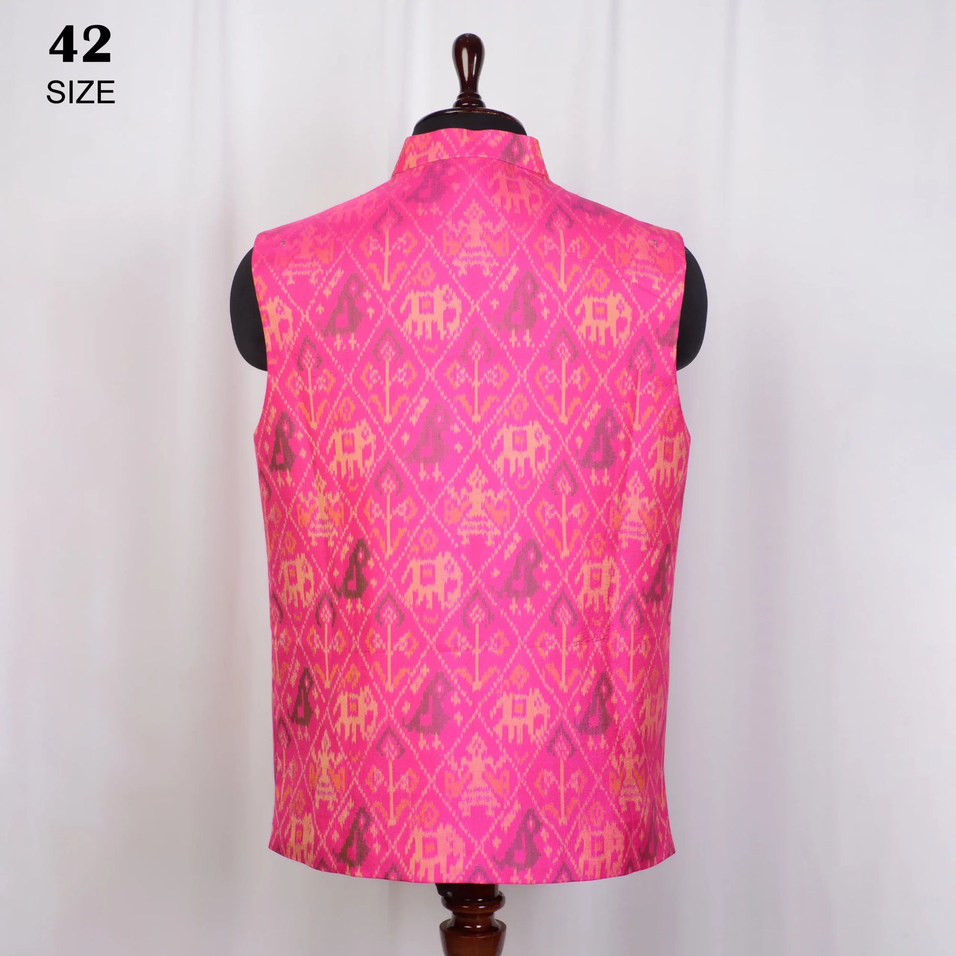 Nehru Jacket Single Ikat Patola