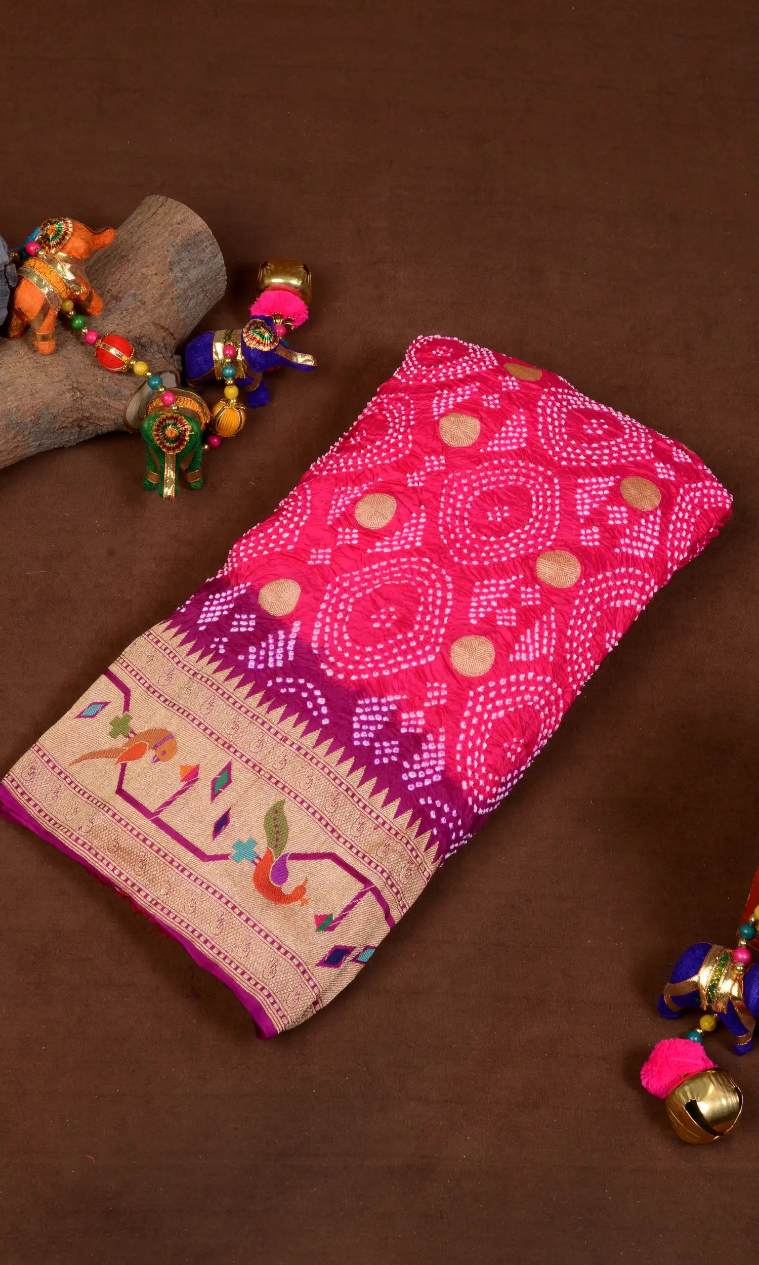 Paithani Bandhani Saree