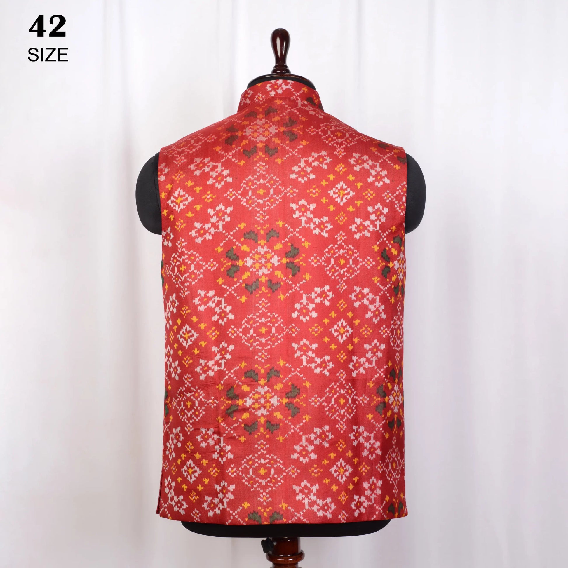 Nehru Jacket Single Ikat Patola