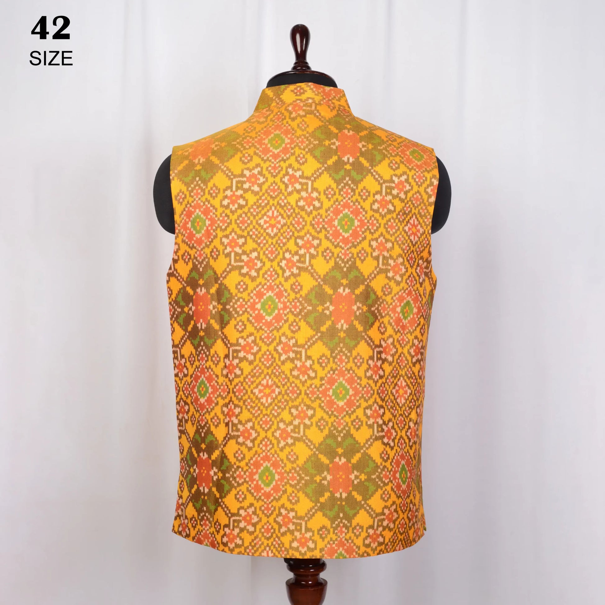 Nehru Jacket Single Ikat Patola
