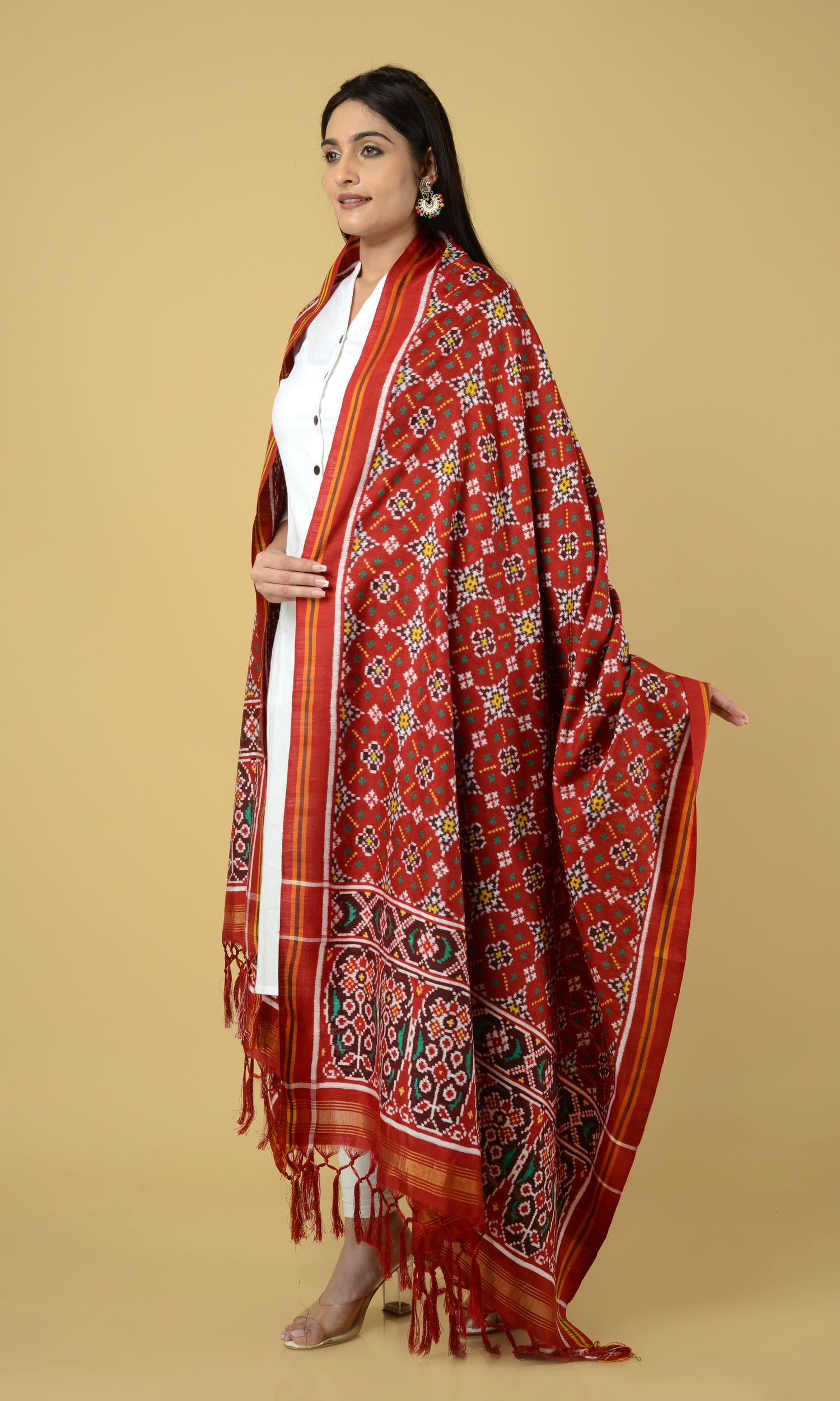 Double Ikat Patola Dupatta Chanda Chhabdi