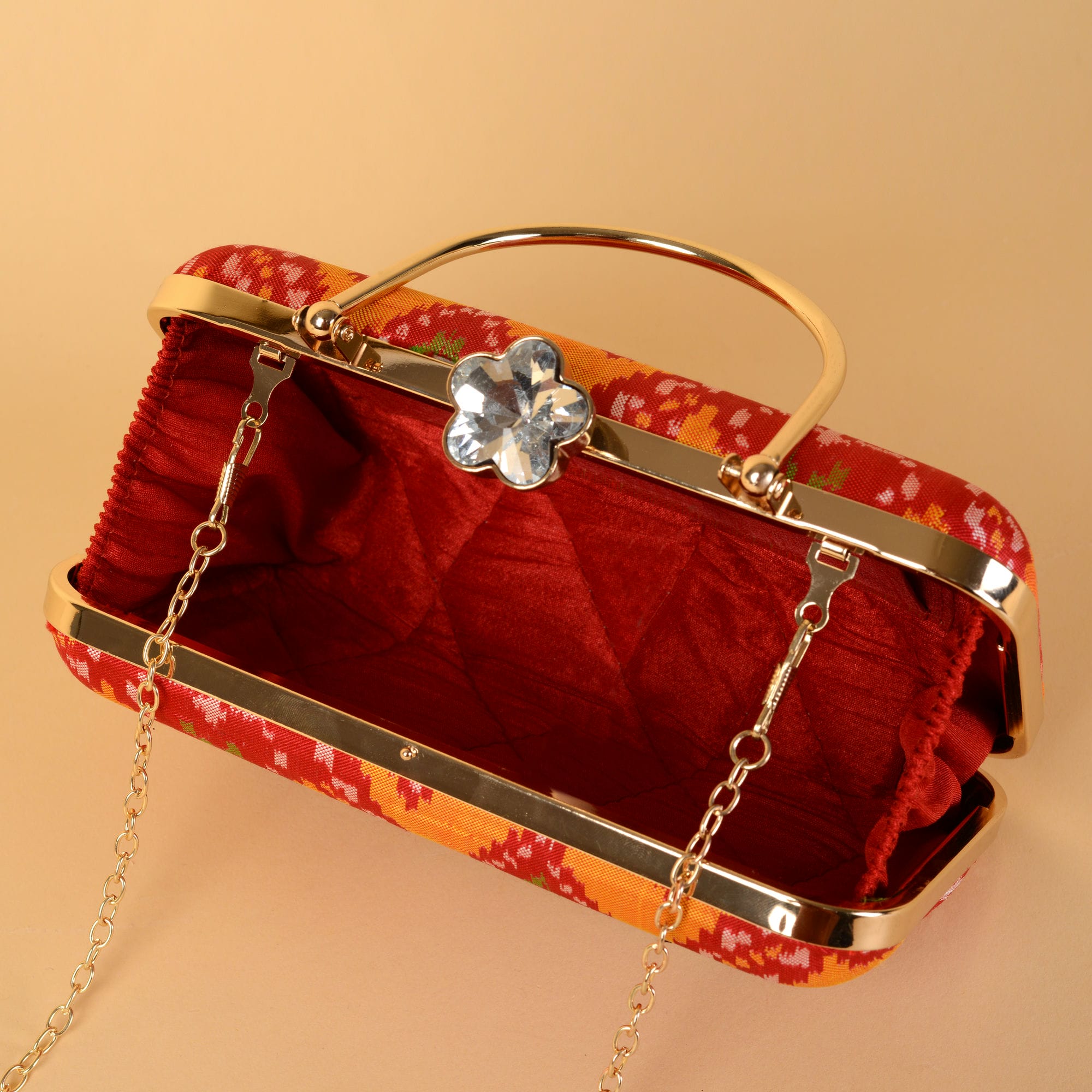 Single Ikat Patola Clutch Manekchowk