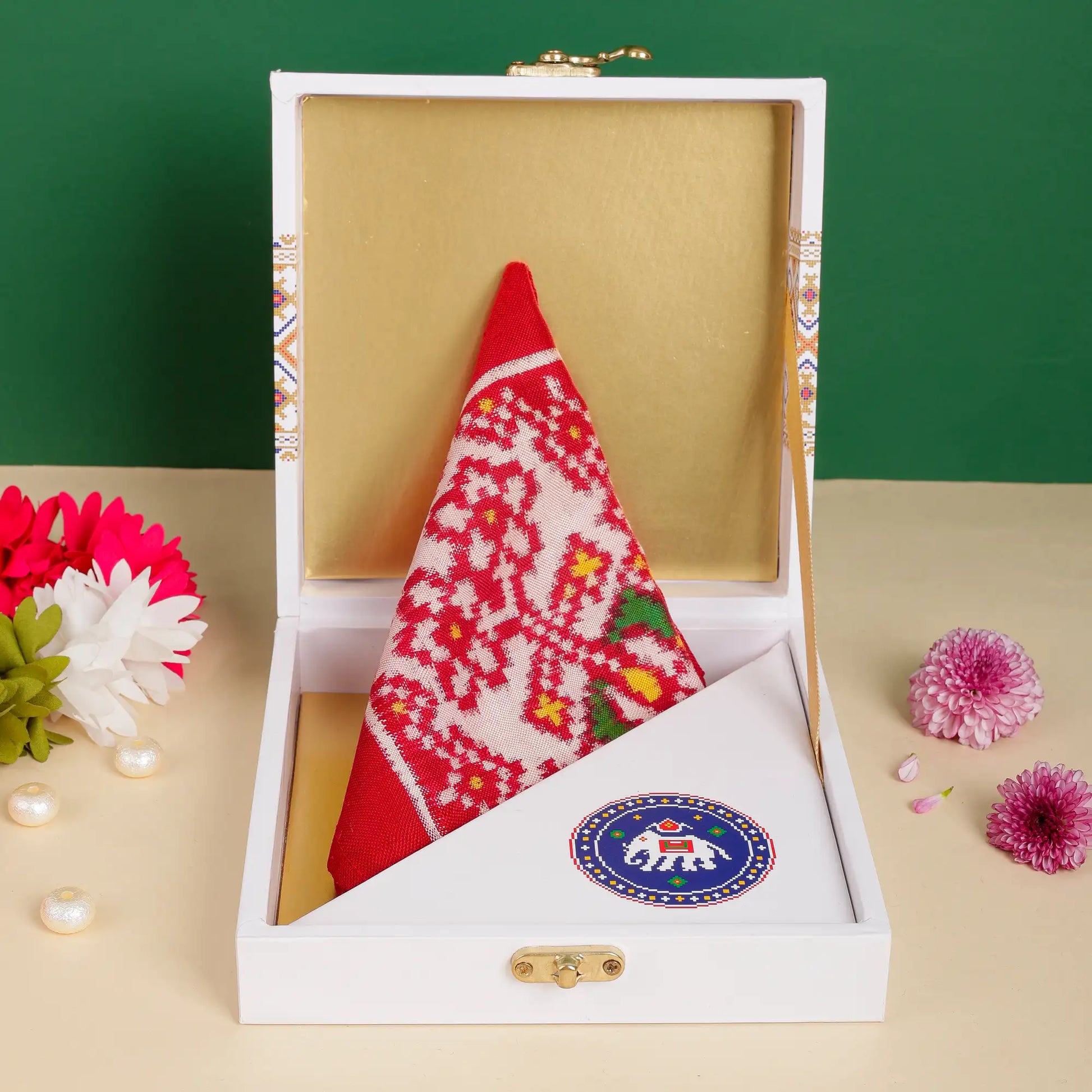 Double Ikat Pocket Square