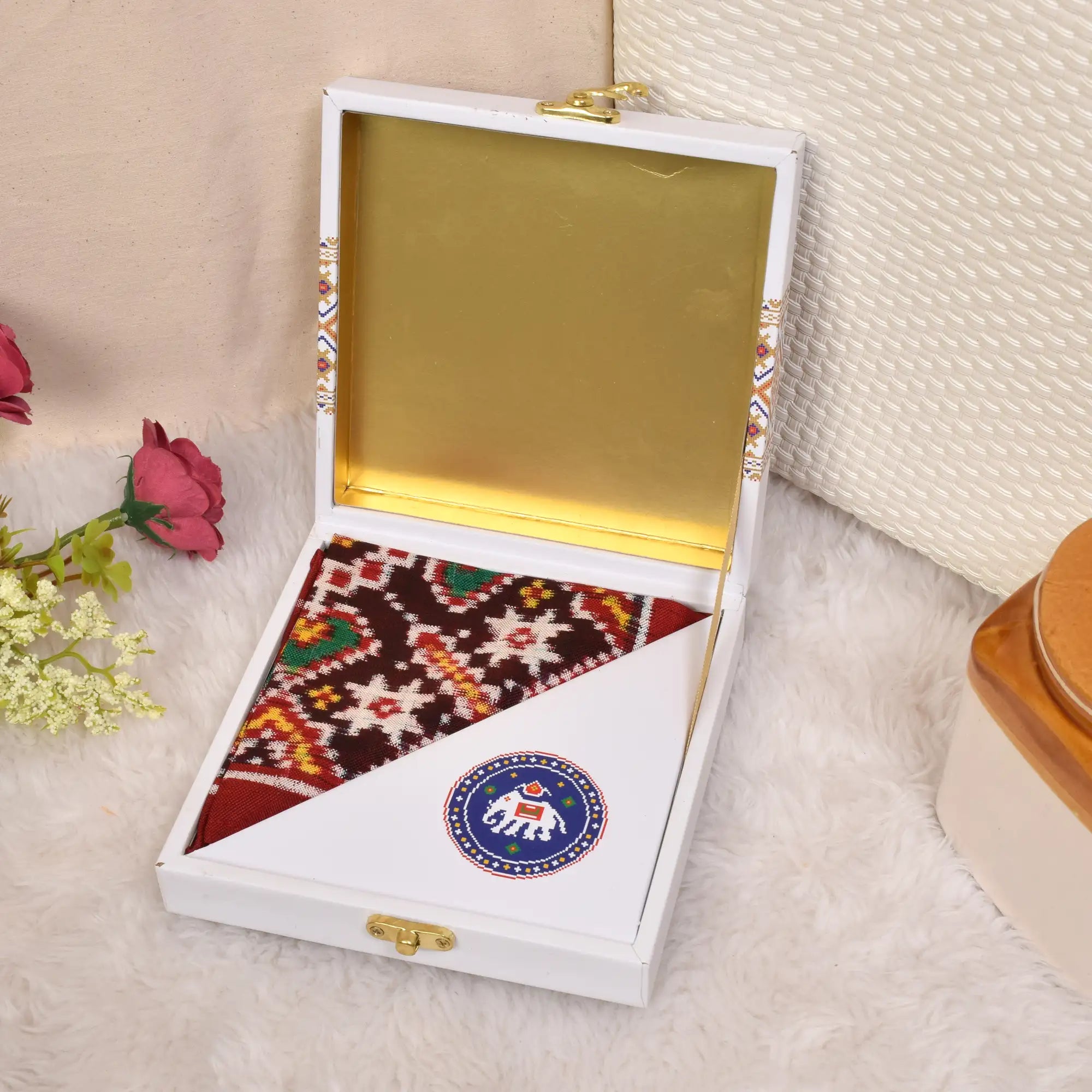 Double Ikat Pocket Square