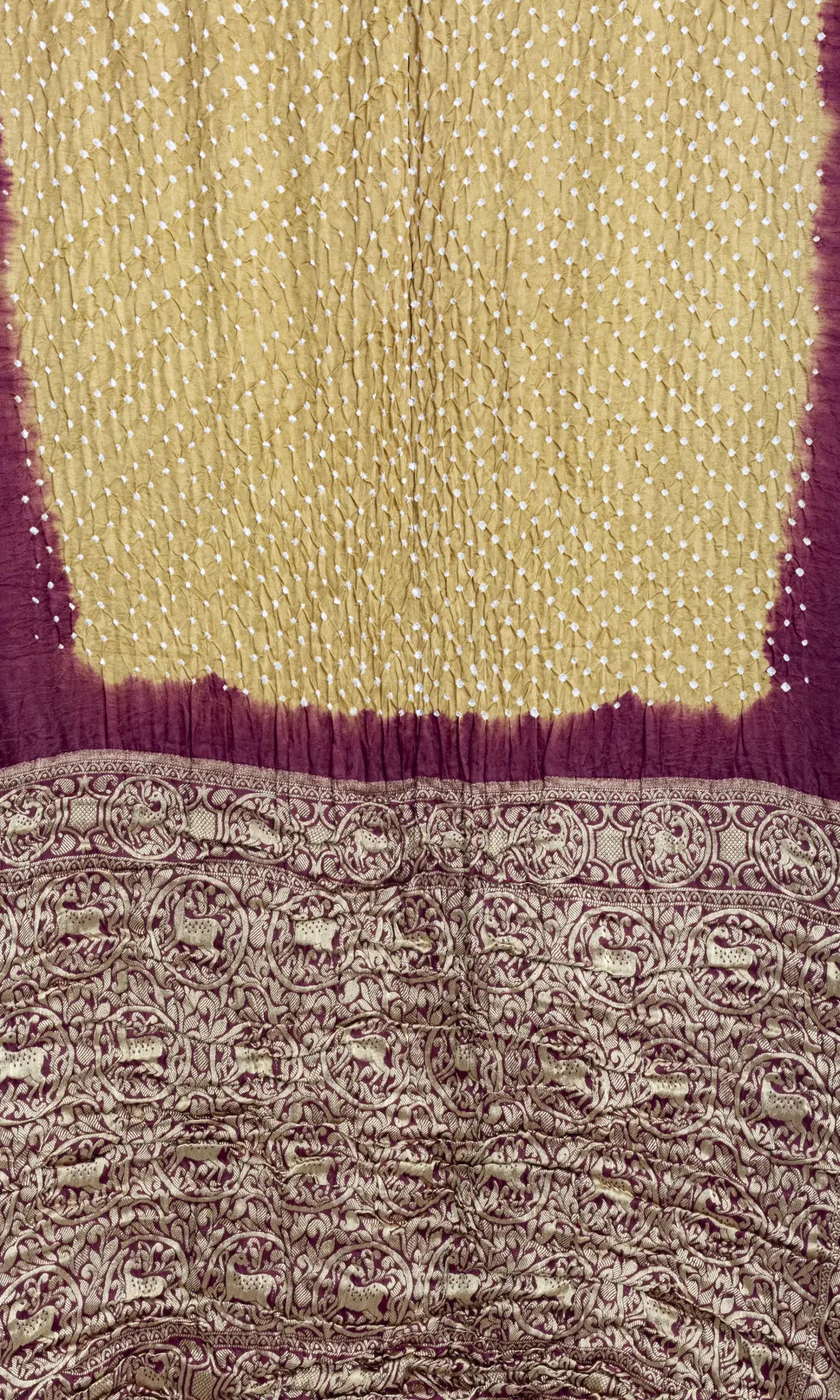 Gaji Kanjiwaram Bandhani Saree