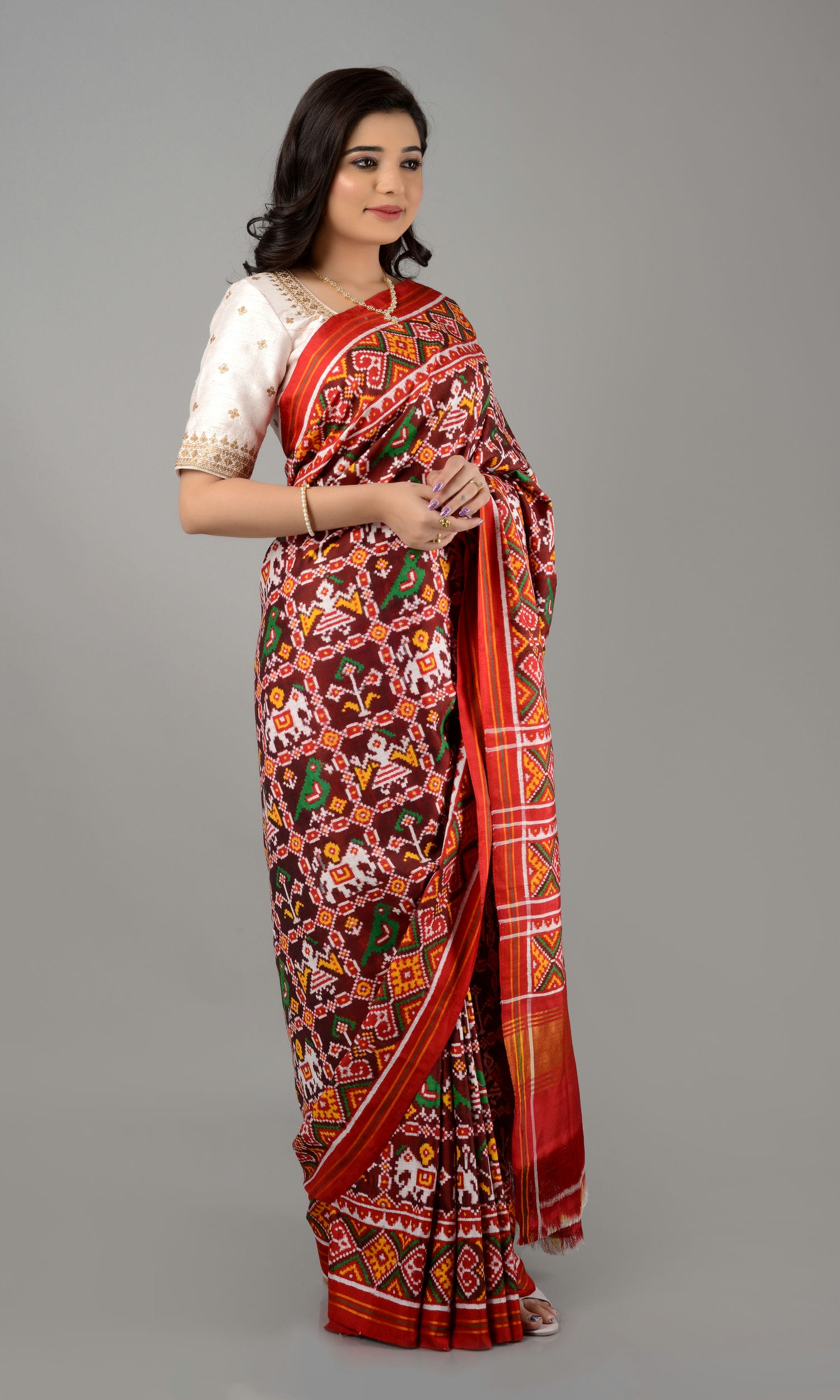 Double Ikat Patola Saree Nari kunj