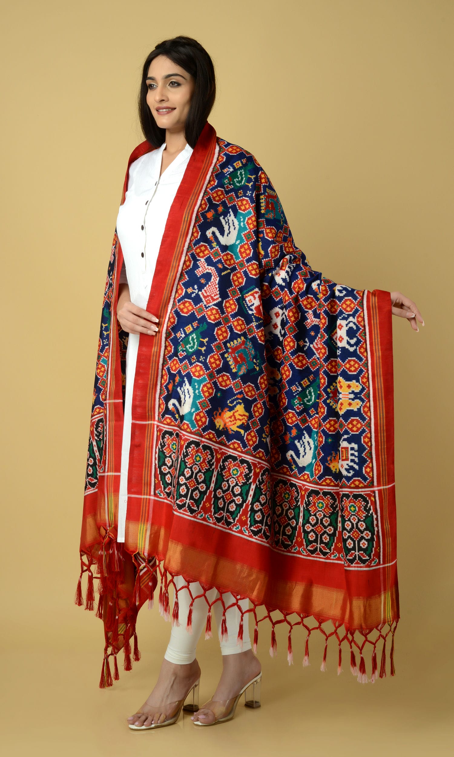 Double Ikat Patola 9 Motif Dupatta