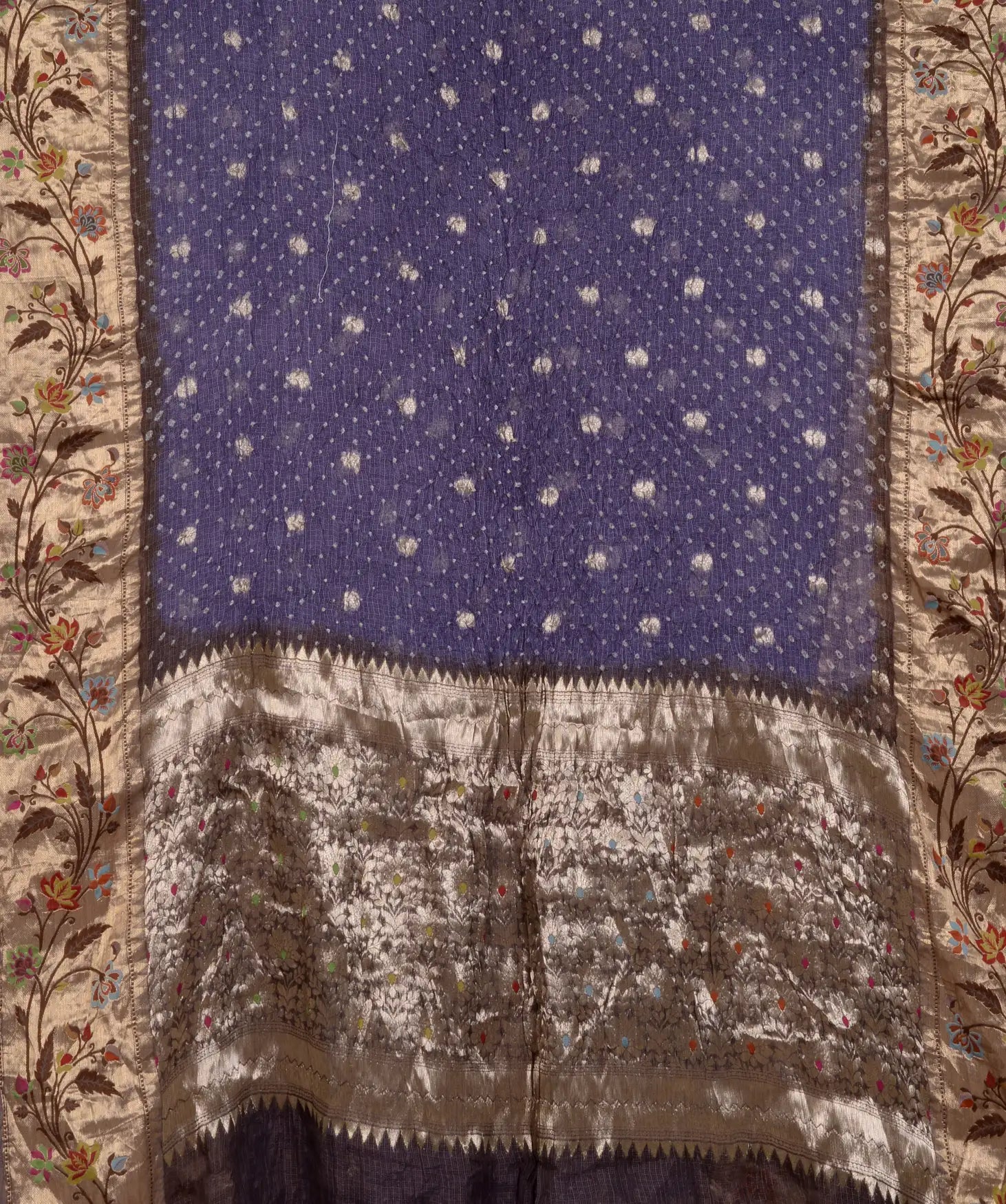 Kota Doriya Banarasi Weave Bandhani Saree