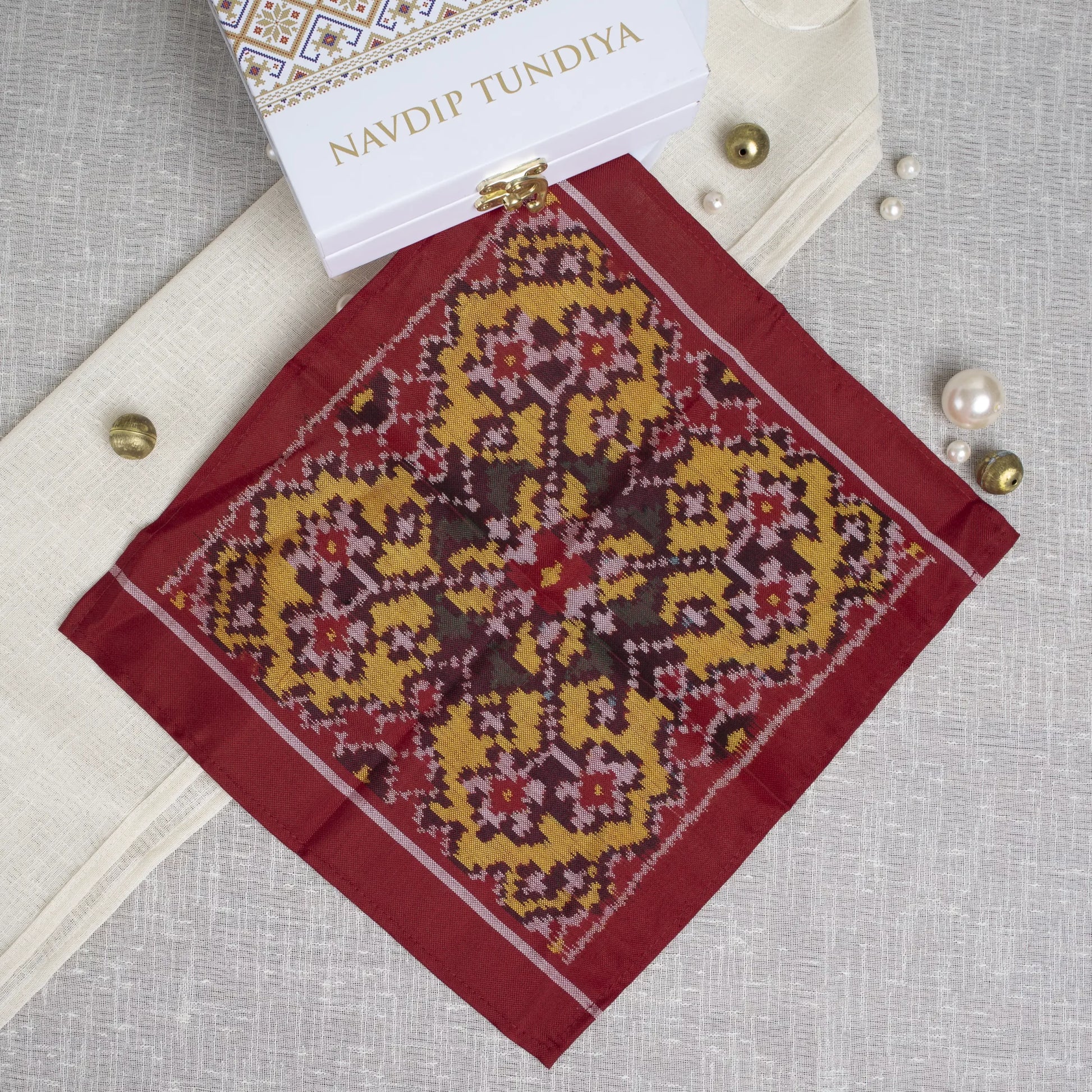 Single Ikat Pocket Square