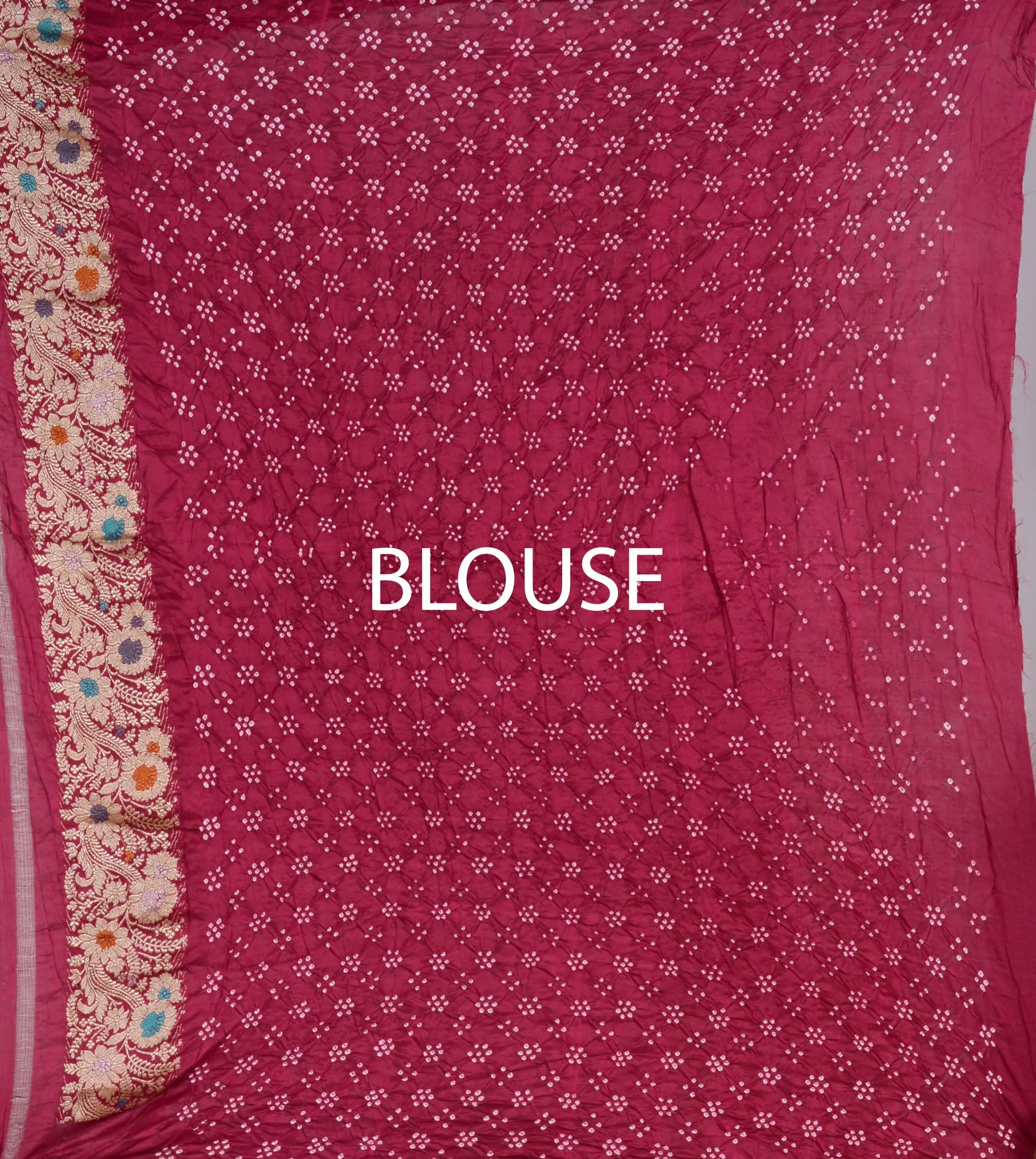 Kadva Border Mina Bandhani Saree