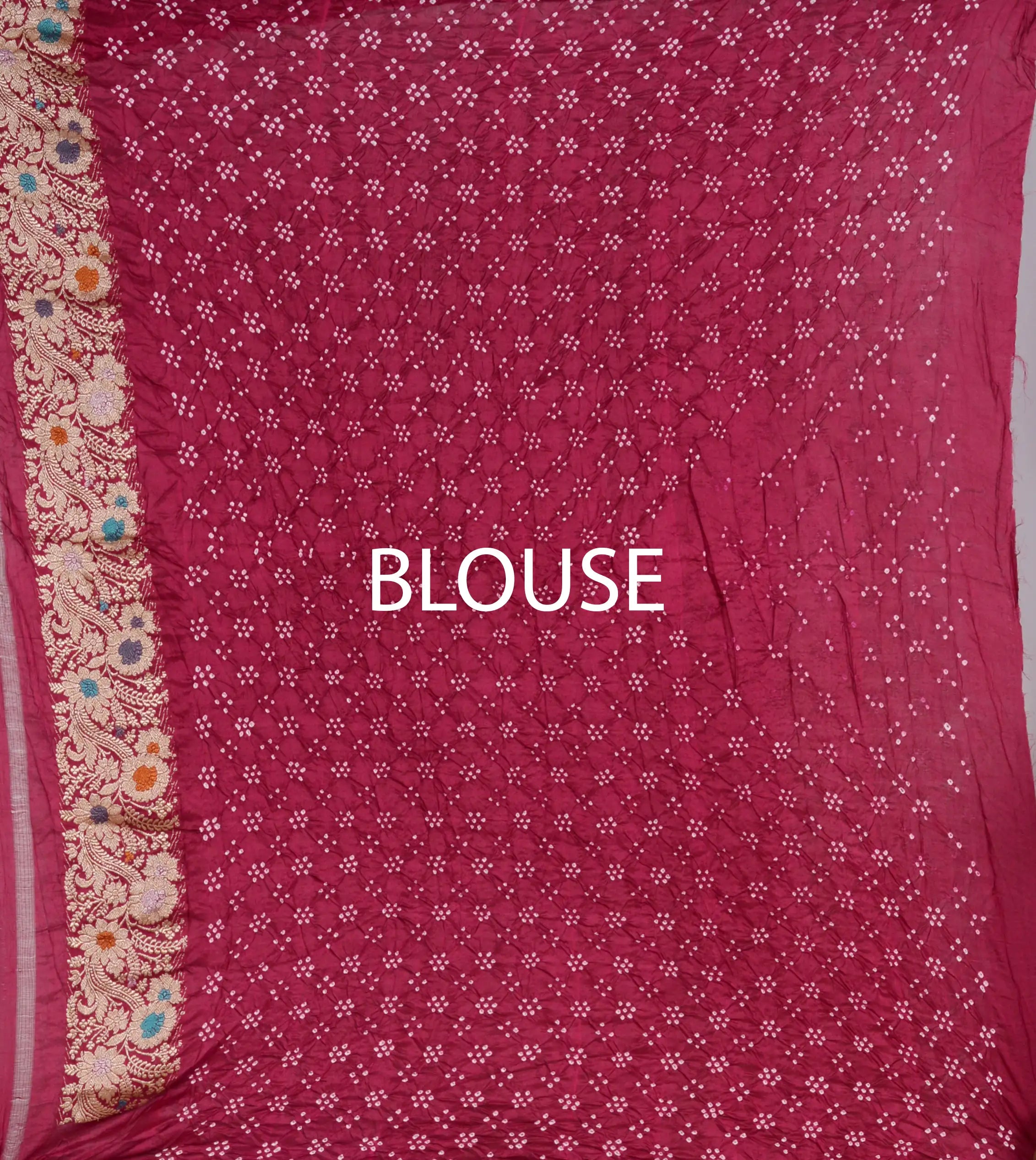 Kadva Border Mina Bandhani Saree