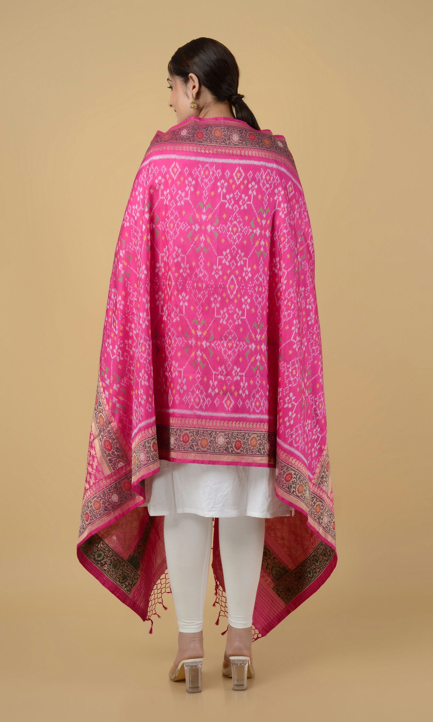 Banarasi Single Ikat Patola Dupatta Nau Ratan