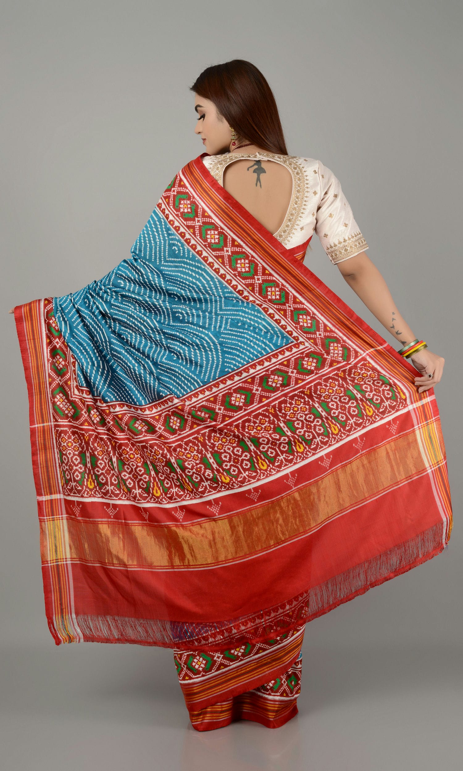 Double Ikat Patola Saree Laheriya