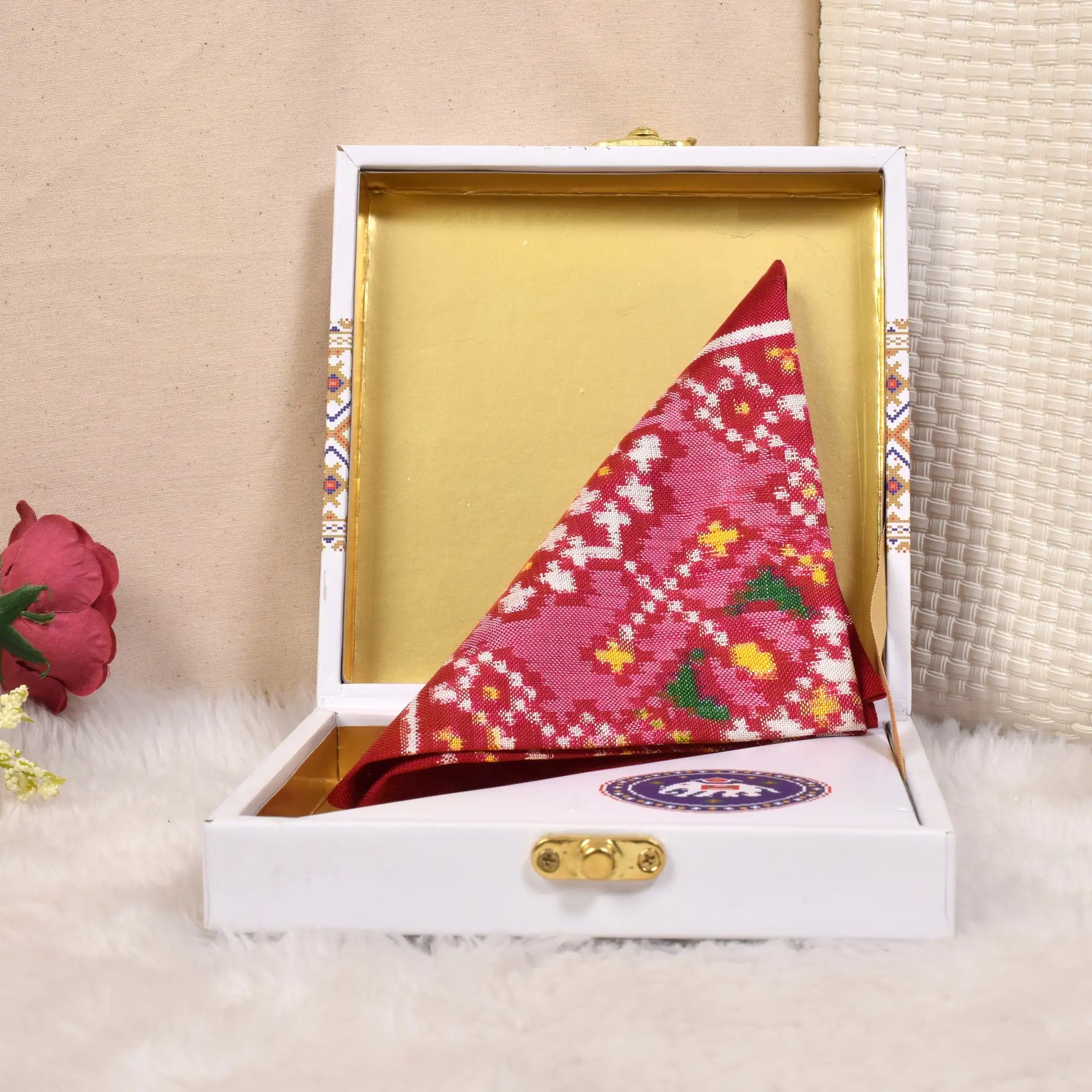 Double Ikat Pocket Square